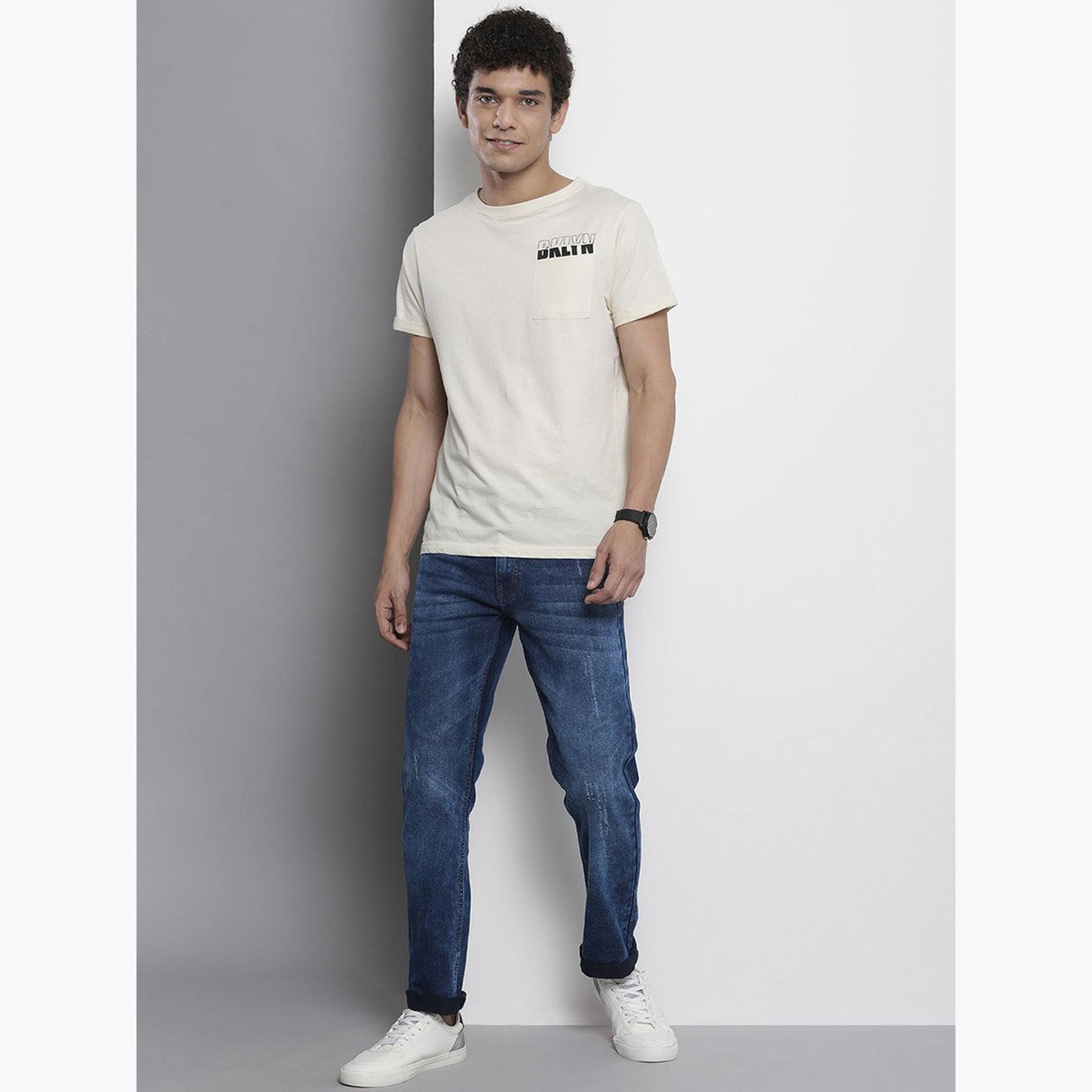 ذا انديان كراج كو × ستايلي - بنطال جينز للرجال تصميم ضيق وباهتة وخصر متوسط-men-clothing-bottoms-jeans-image-5