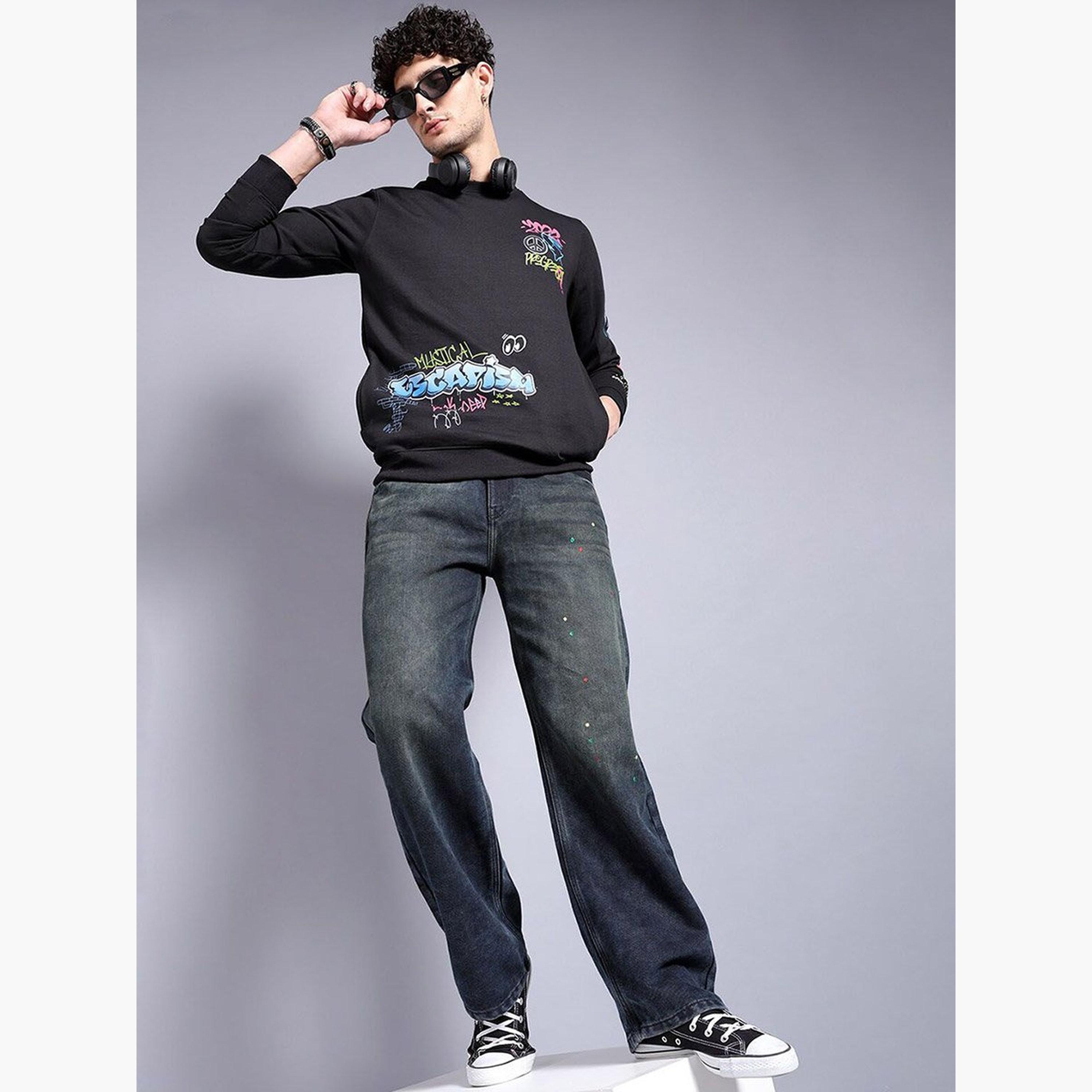 The Indian Garage Co X Styli Men Dark Wash Baggy Fit Jeans-men-clothing-bottoms-jeans-image-5