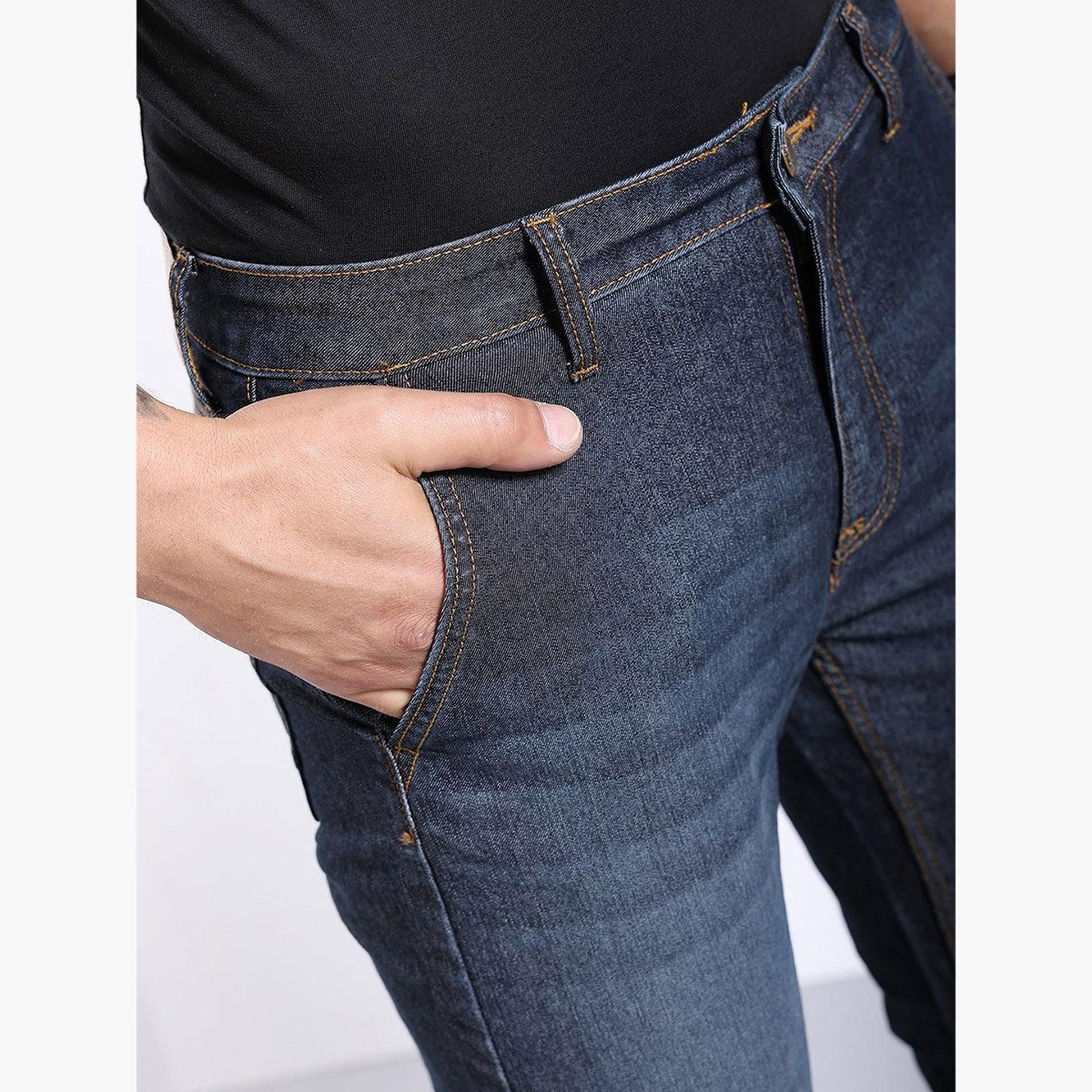 The Indian Garage Co X Styli Men Dark Wash Navy Slim Fit Jeans-men-clothing-bottoms-jeans-image-4
