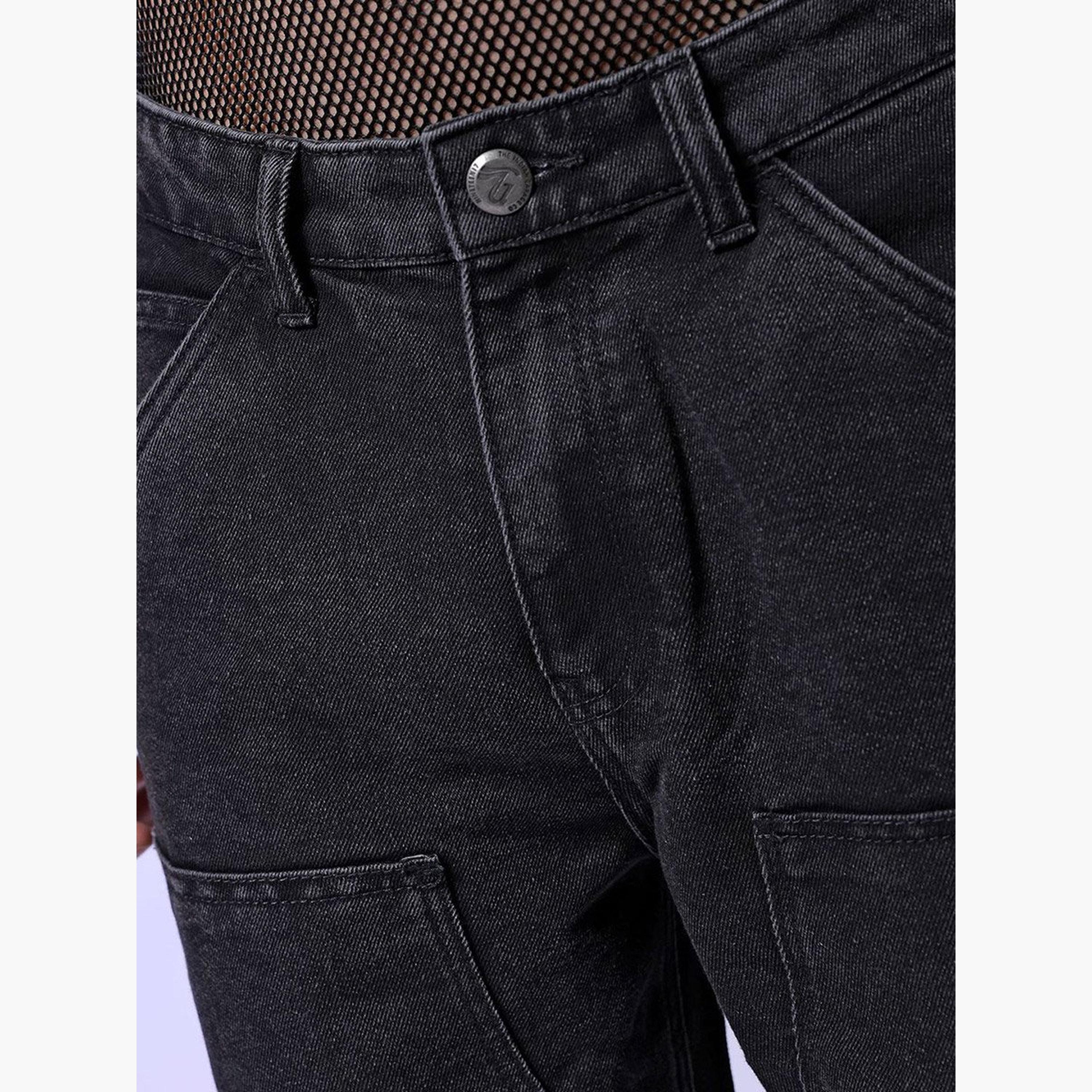 The Indian Garage Co X Styli Men Dark Wash Baggy Cargo Jeans-men-clothing-bottoms-jeans-image-4