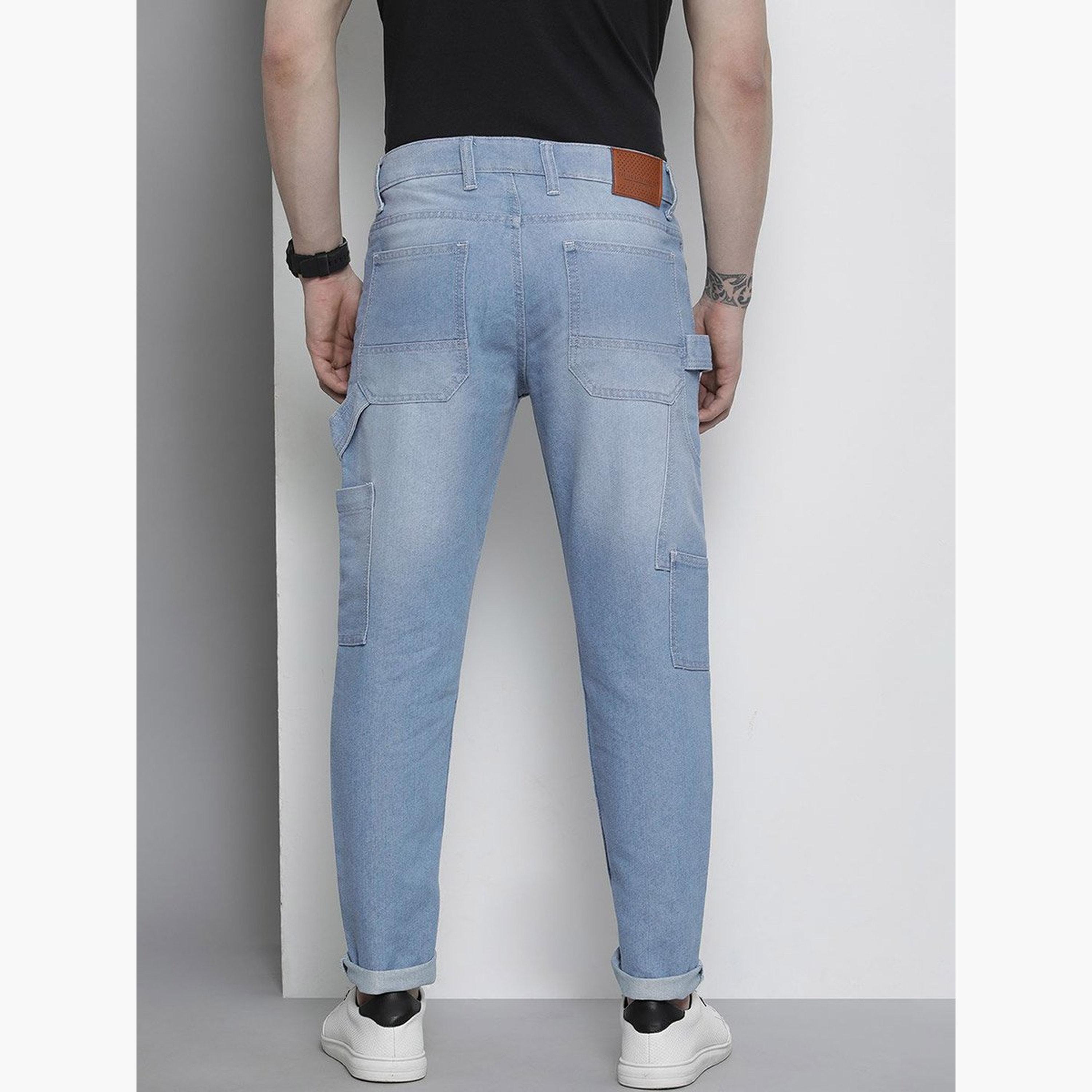 ذا انديان كراج كو × ستايلي - بنطال جينز للرجال خفيف الوزن قصة عادية-men-clothing-bottoms-jeans-image-3