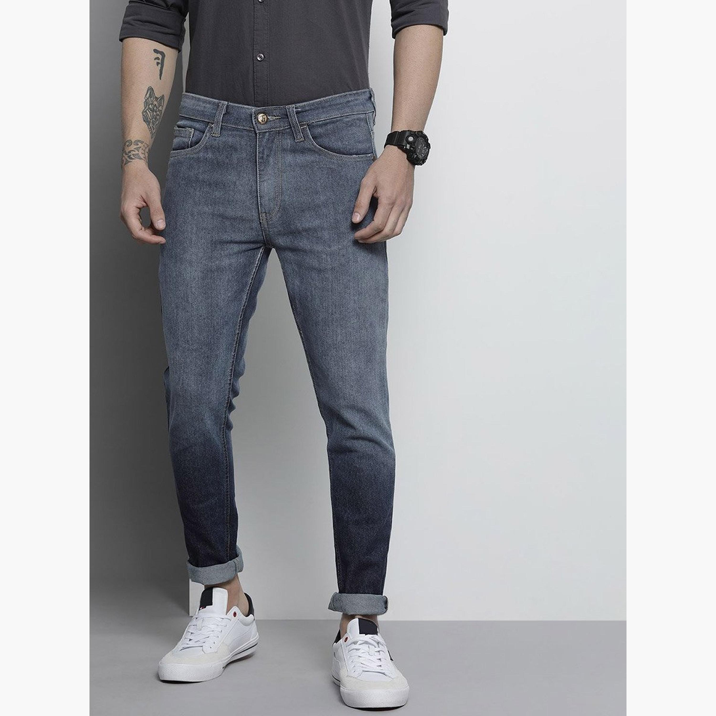 The Indian Garage Co X Styli Men Dark Wash Slim Fit Jeans-men-clothing-bottoms-jeans-image-1