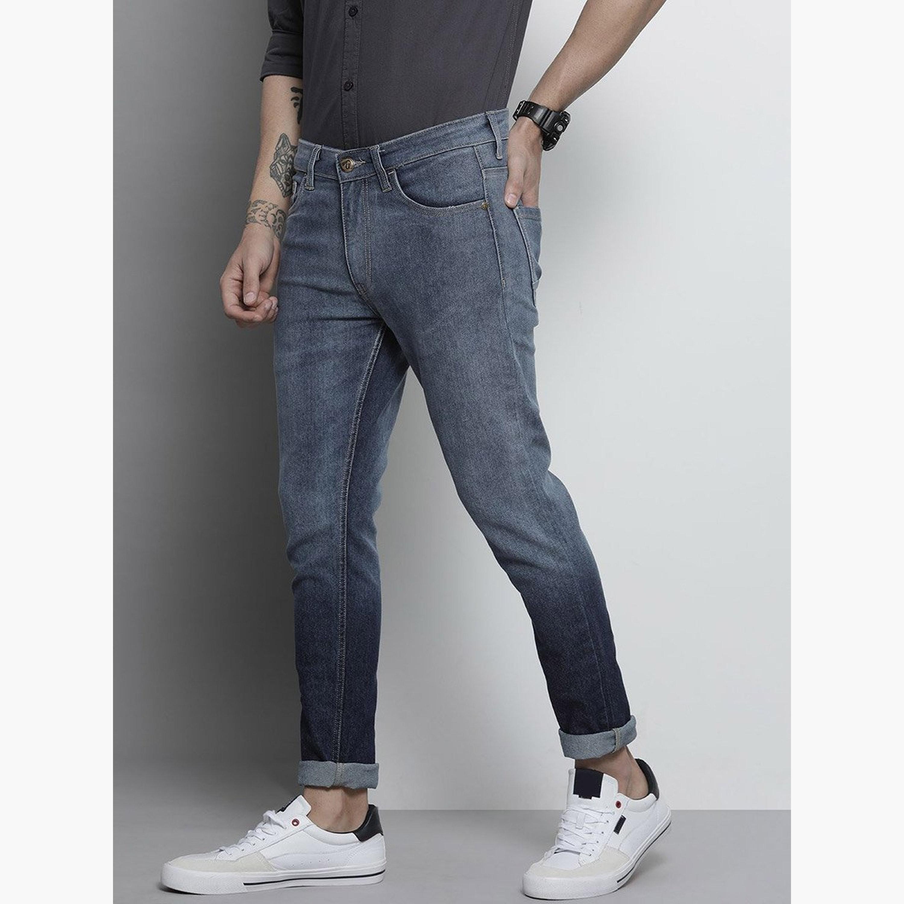 The Indian Garage Co X Styli Men Dark Wash Slim Fit Jeans-men-clothing-bottoms-jeans-image-2