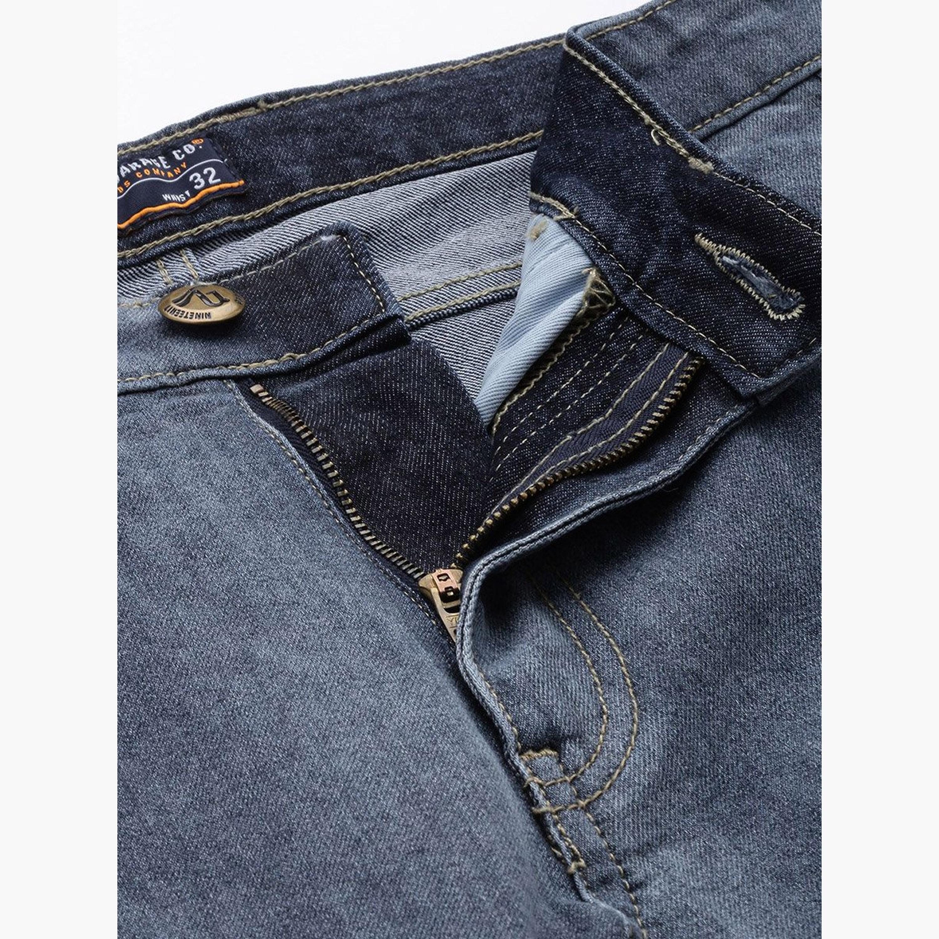 ذا انديان كراج كو × ستايلي - بنطال جينز للرجال ضيق داكن اللون-men-clothing-bottoms-jeans-image-4