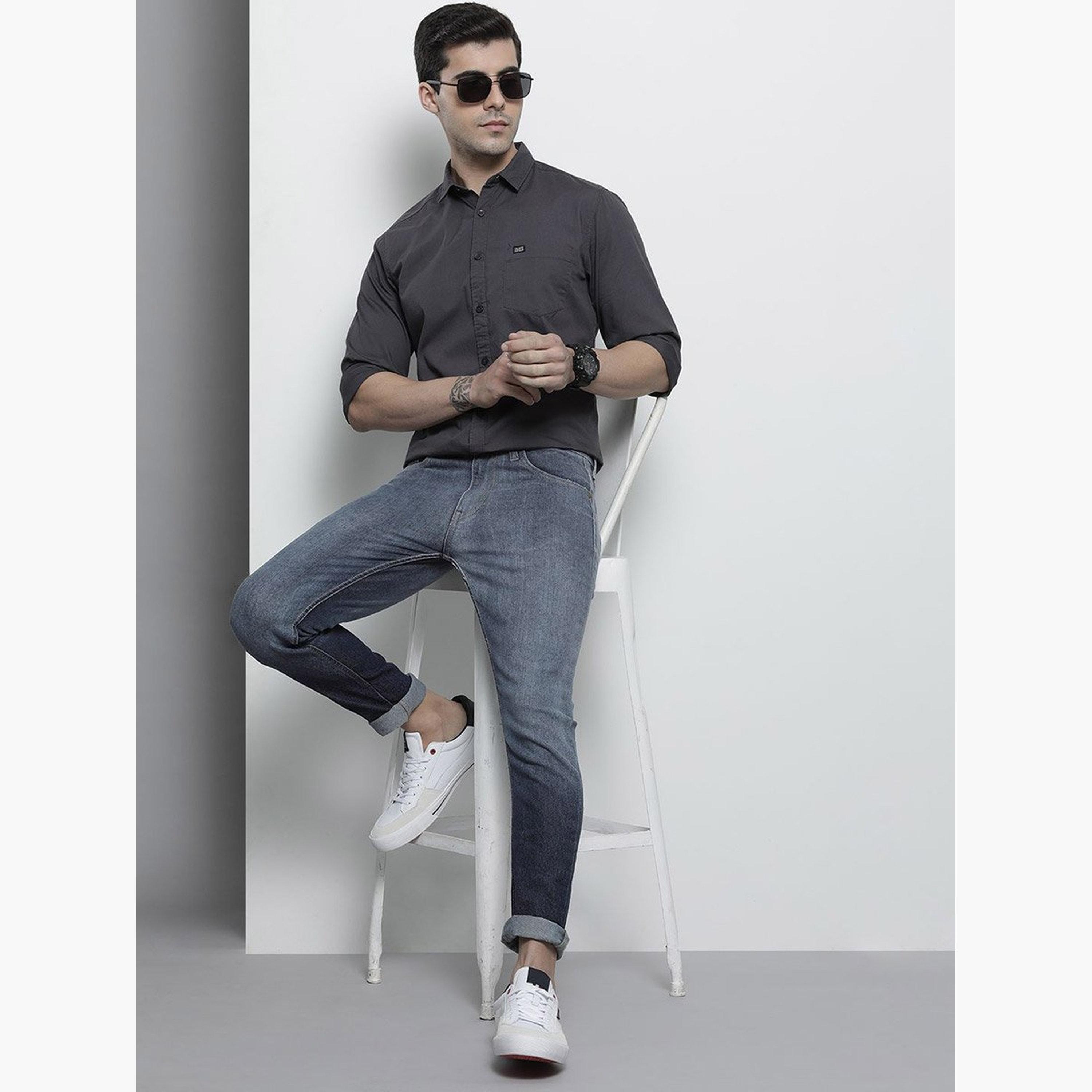The Indian Garage Co X Styli Men Dark Wash Slim Fit Jeans-men-clothing-bottoms-jeans-image-5