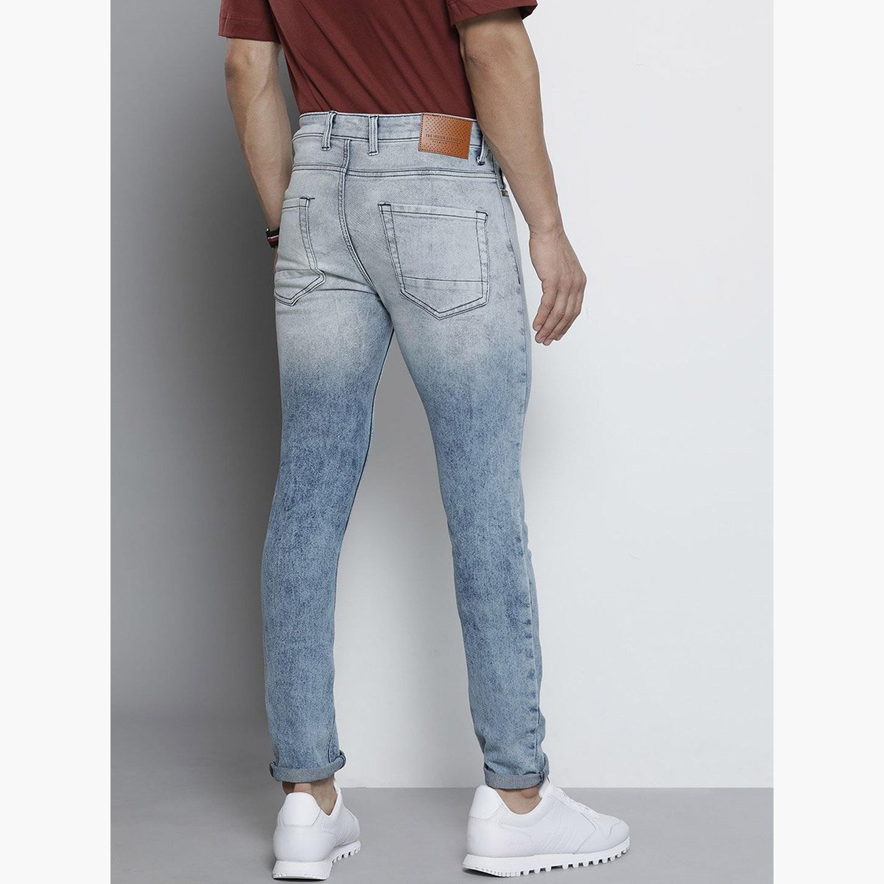 ذا انديان كراج كو × ستايلي - بنطال جينز للرجال تصميم ضيق وخصر متوسط ​​وباهت-men-clothing-bottoms-jeans-image-3