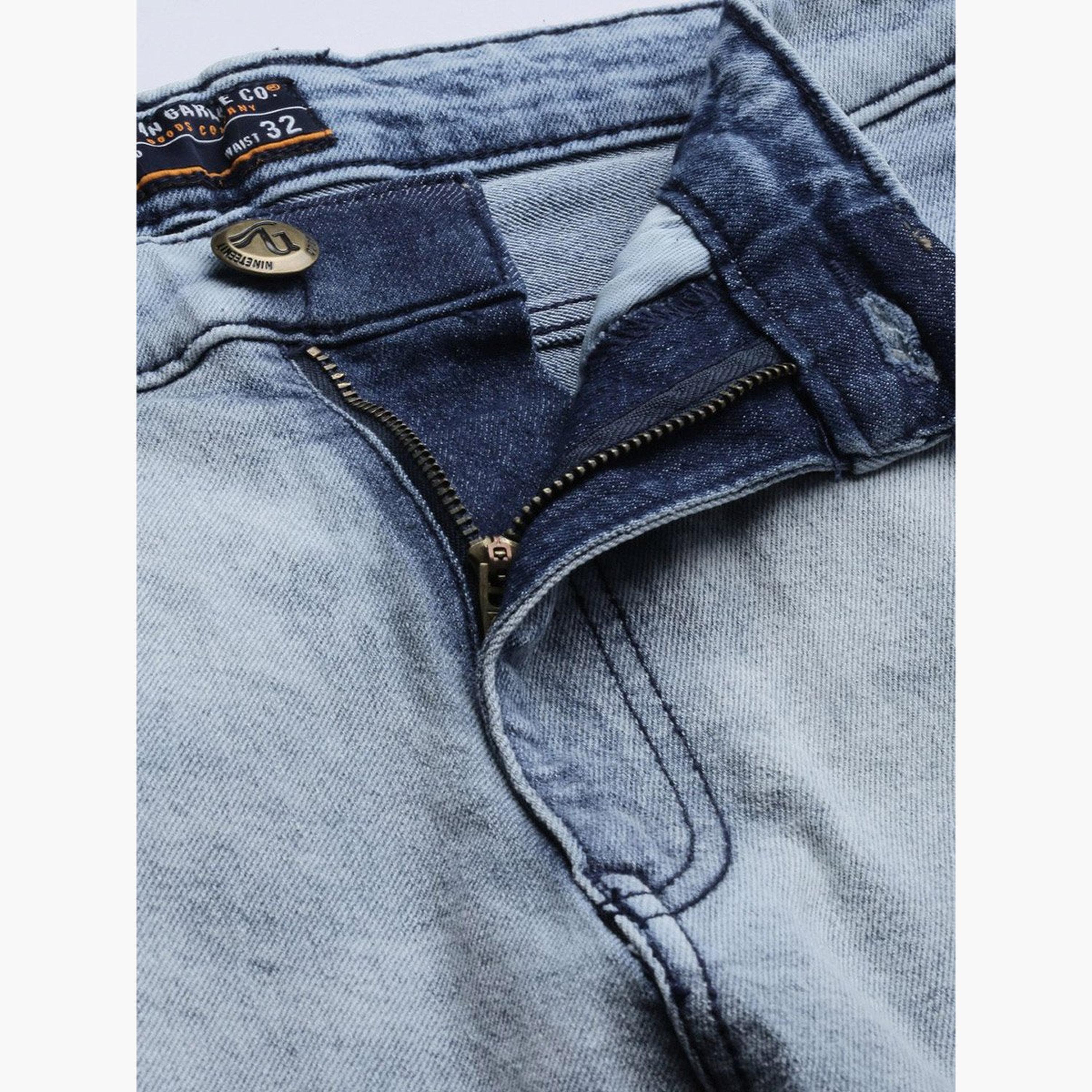 ذا انديان كراج كو × ستايلي - بنطال جينز للرجال تصميم ضيق وخصر متوسط ​​وباهت-men-clothing-bottoms-jeans-image-4