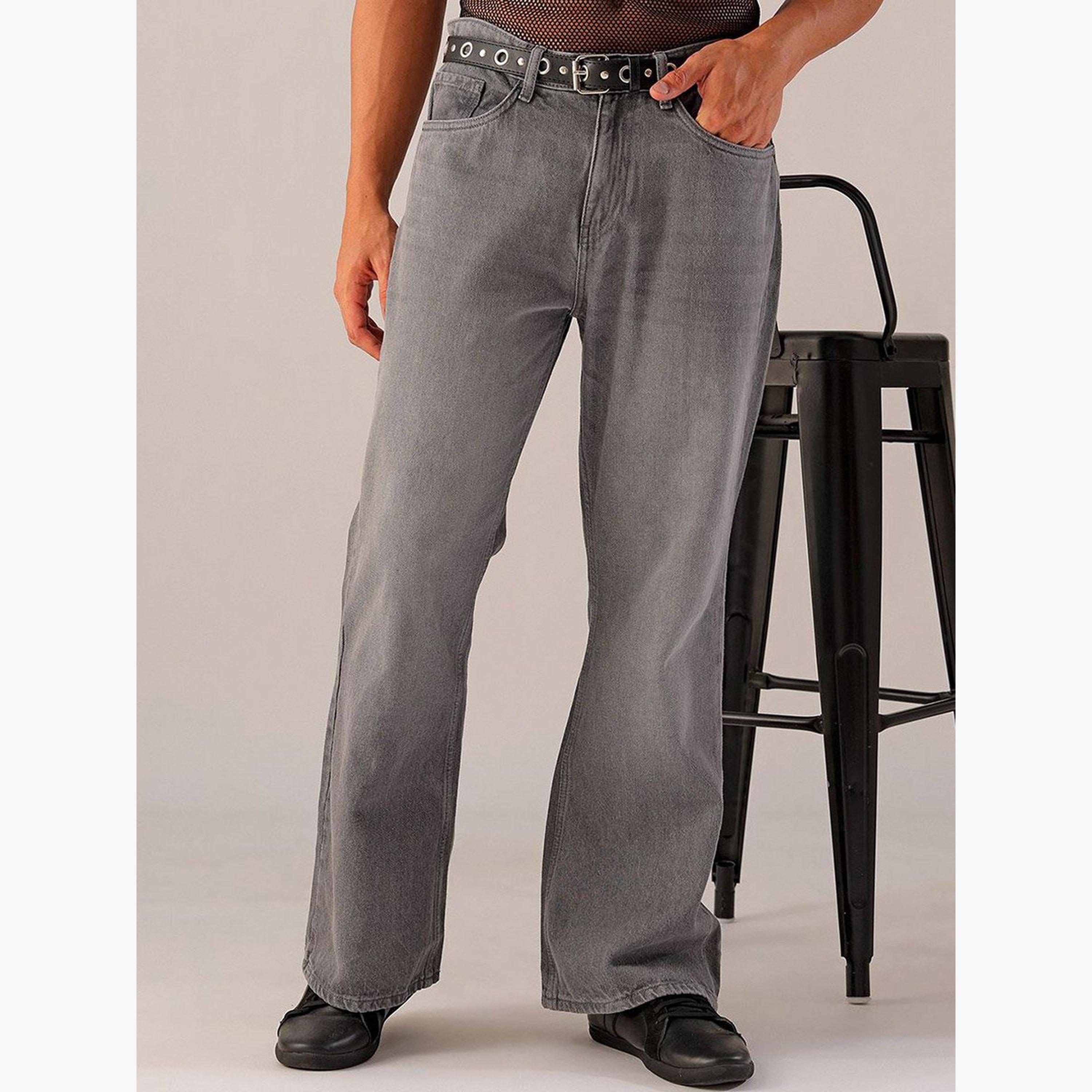 ذا انديان كراج كو × ستايلي - بنطال جينز للرجال فضفاض متوسط ​​الارتفاع-men-clothing-bottoms-jeans-image-1