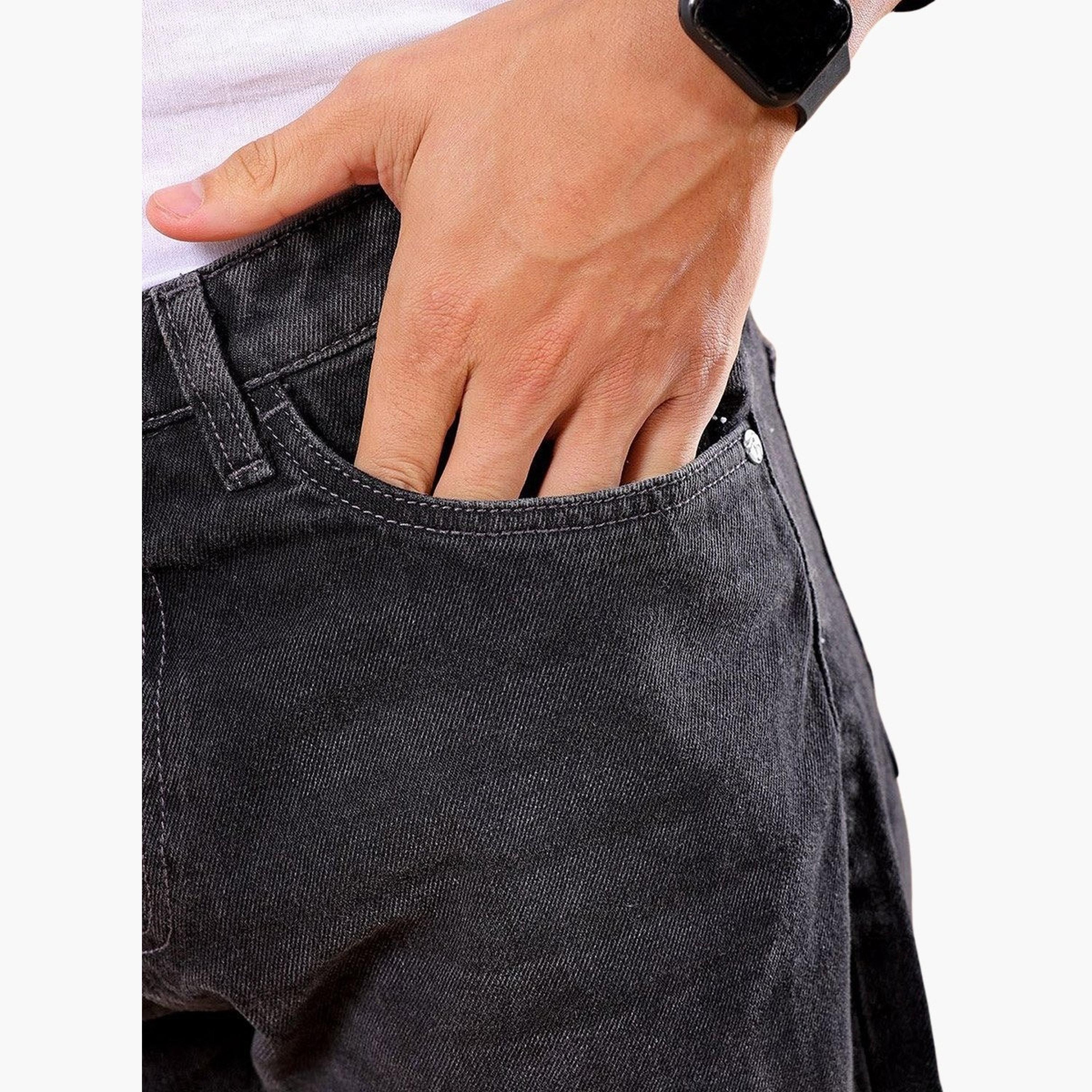 ذا انديان كراج كو × ستايلي - بنطال جينز للرجال بقصّة مستقيمة حتى الركبة-men-clothing-bottoms-jeans-image-6