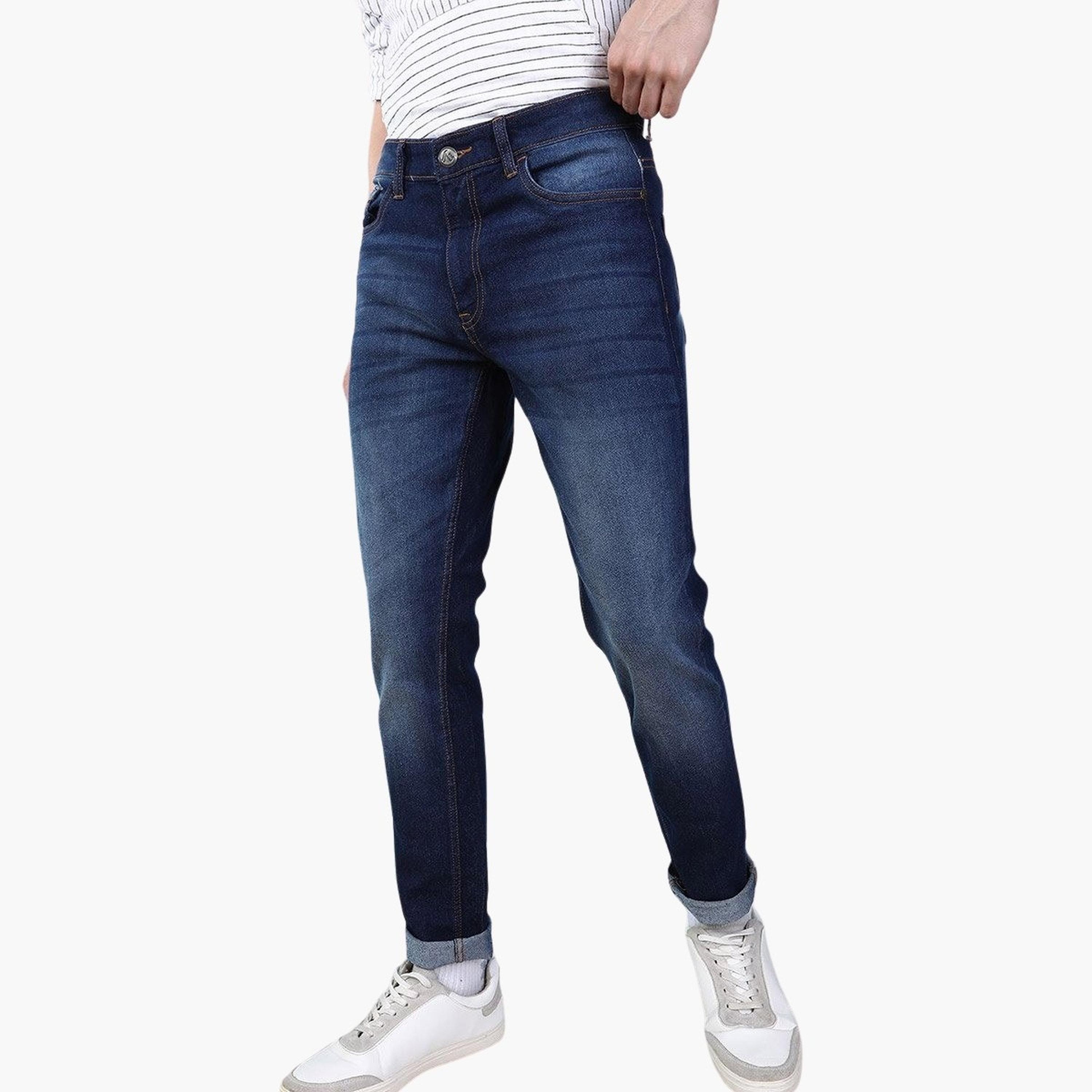 ذا انديان كراج كو × ستايلي - بنطال جينز للرجال تصميم ضيق وخصر متوسط-men-clothing-bottoms-jeans-image-2