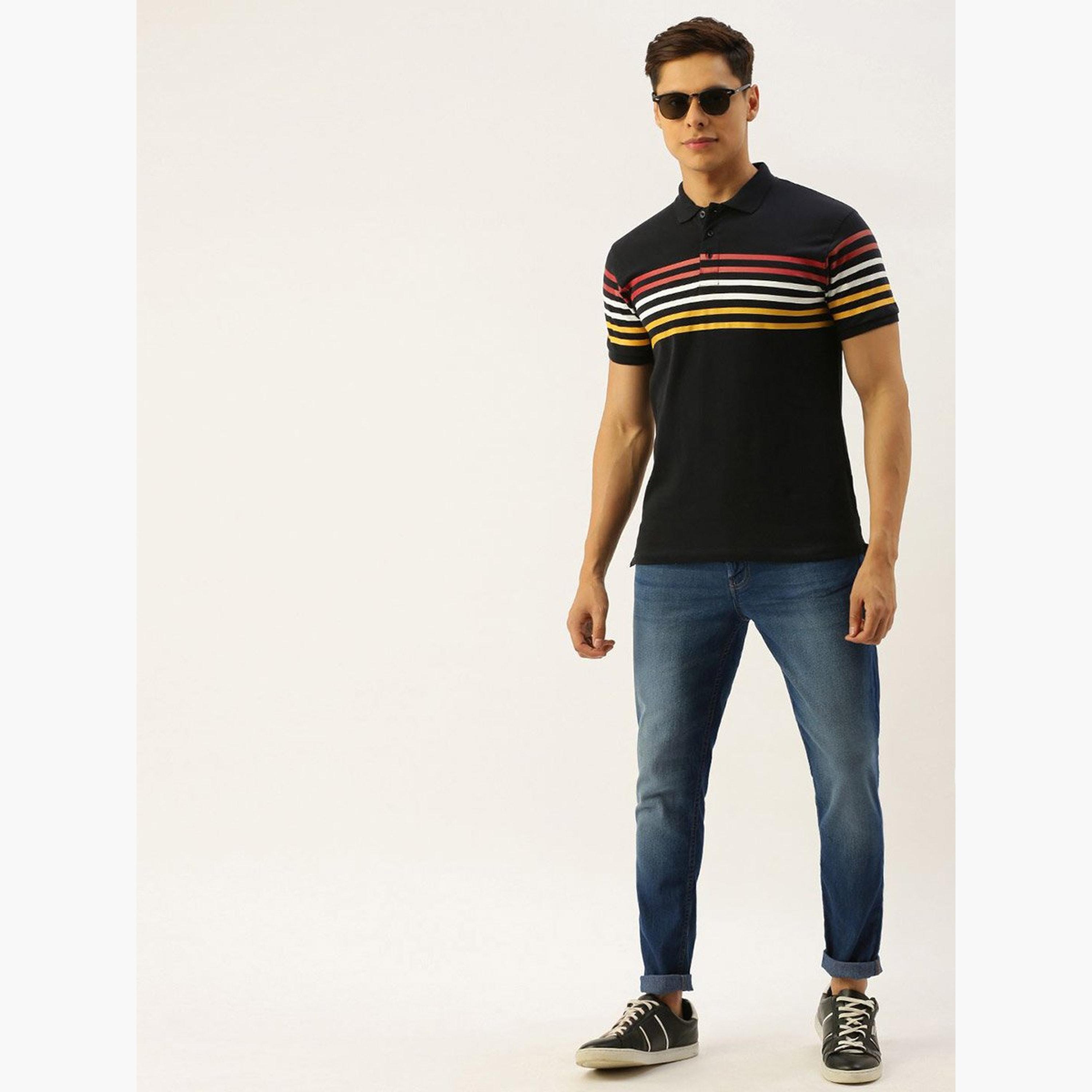 ذا انديان كراج كو × ستايلي - بنطال جينز للرجال تصميم ضيق وباهتة وخصر متوسط-men-clothing-bottoms-jeans-image-5