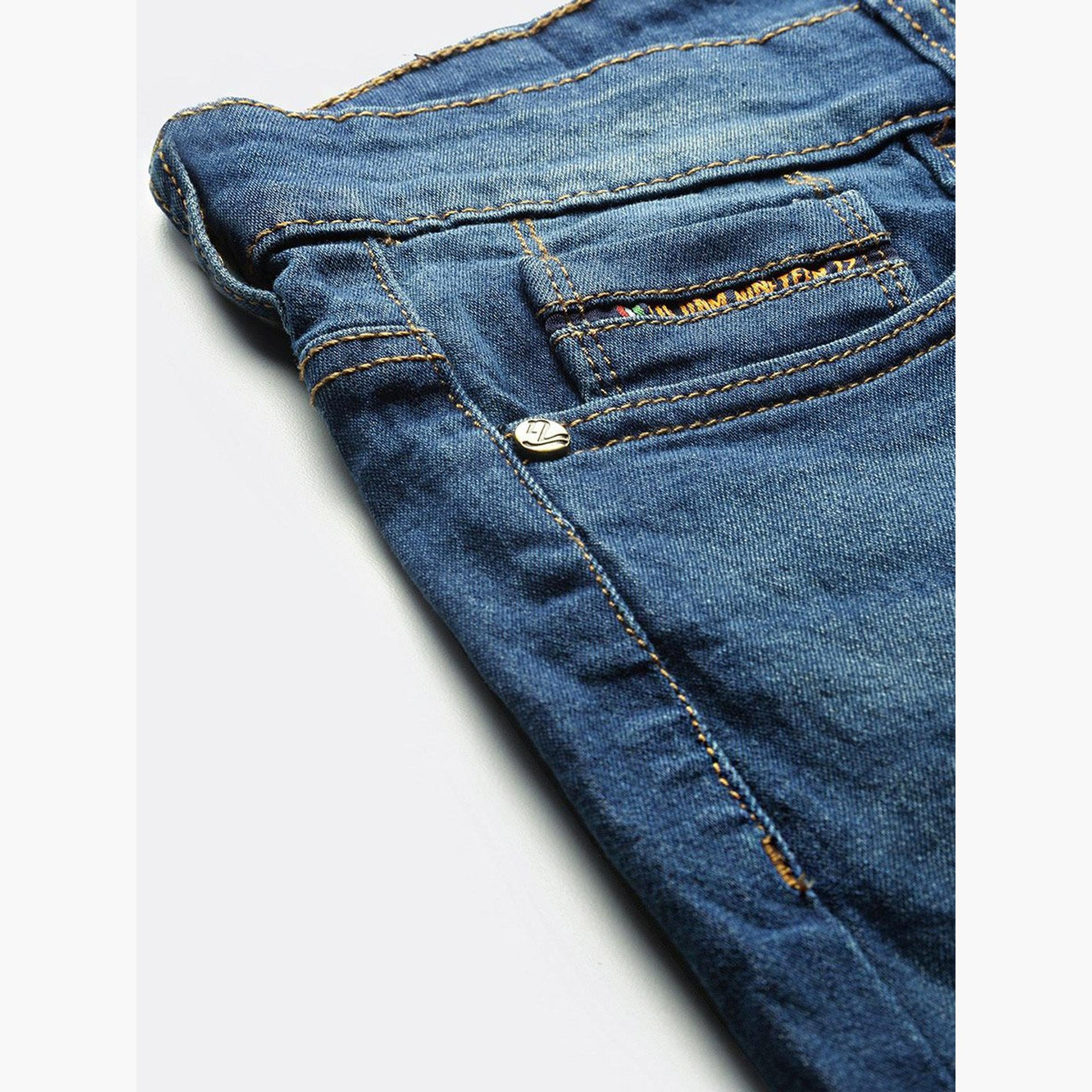 ذا انديان كراج كو × ستايلي - بنطال جينز للرجال تصميم ضيق وباهتة وخصر متوسط-men-clothing-bottoms-jeans-image-6