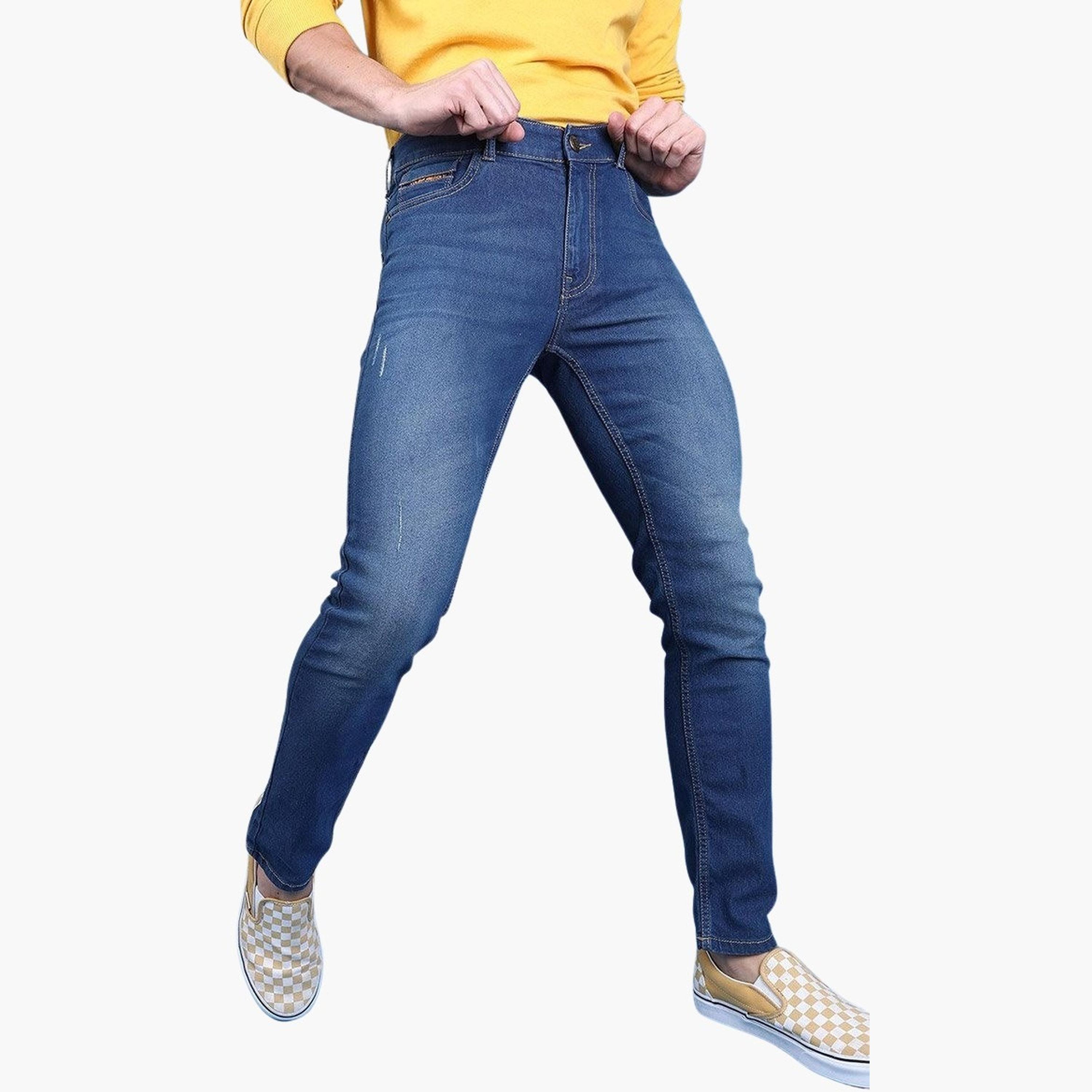 The Indian Garage Co X Styli Men Dark Wash Slim Fit Jeans-men-clothing-bottoms-jeans-image-2