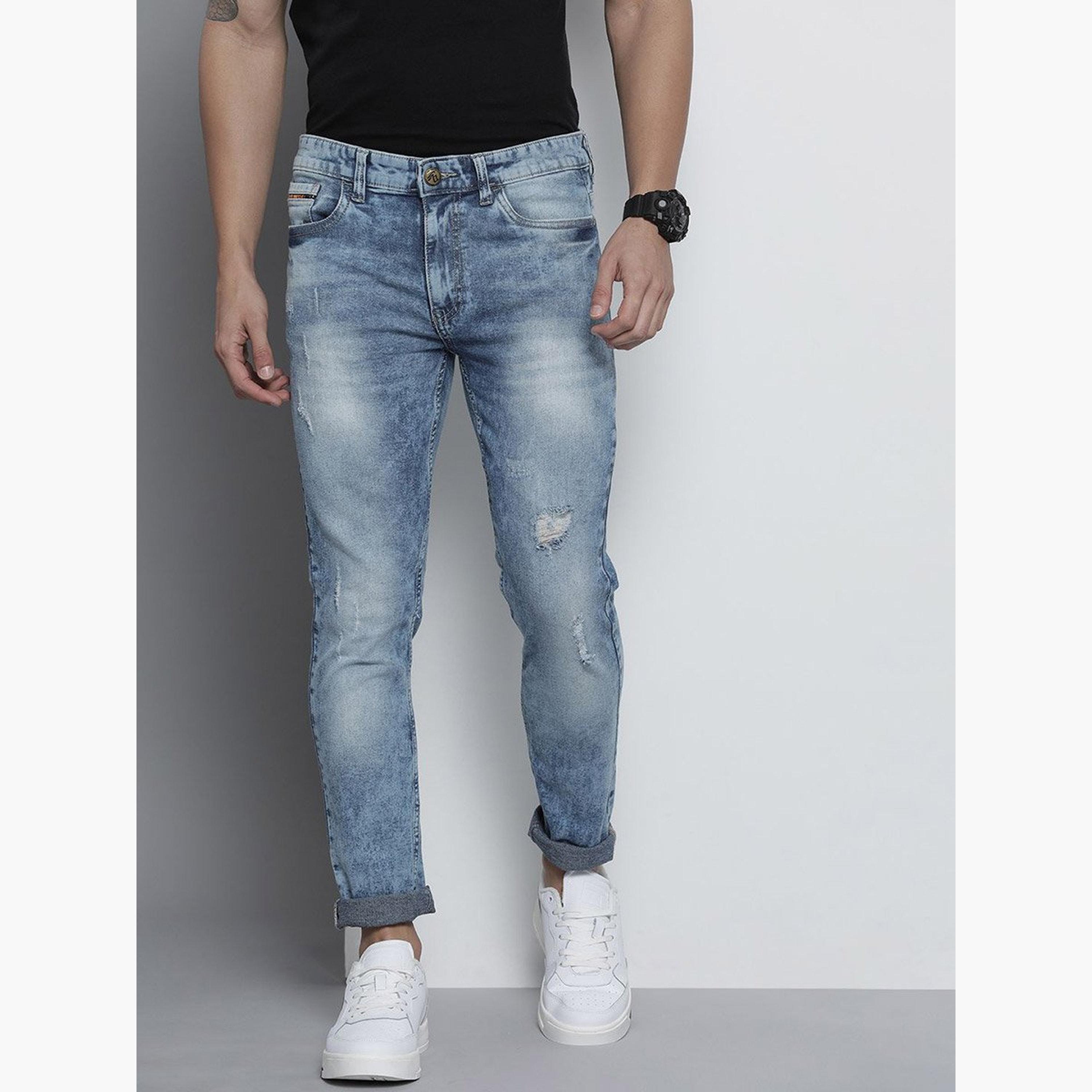 The Indian Garage Co X Styli Men Mid Rise Distressed Jeans-men-clothing-bottoms-jeans-image-1