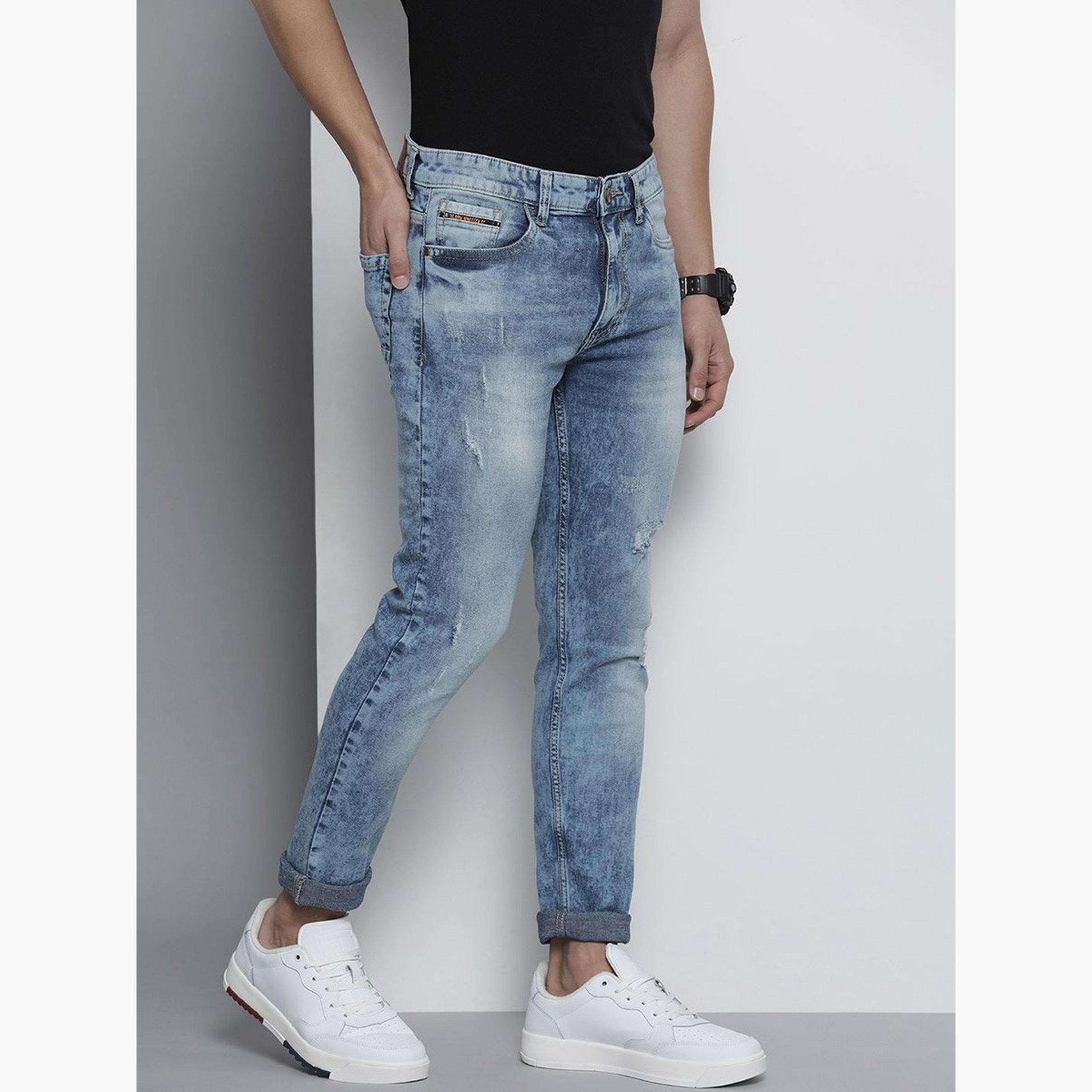 ذا انديان كراج كو × ستايلي - بنطال جينز للرجال متوسط ​​الارتفاع وممزق-men-clothing-bottoms-jeans-image-2