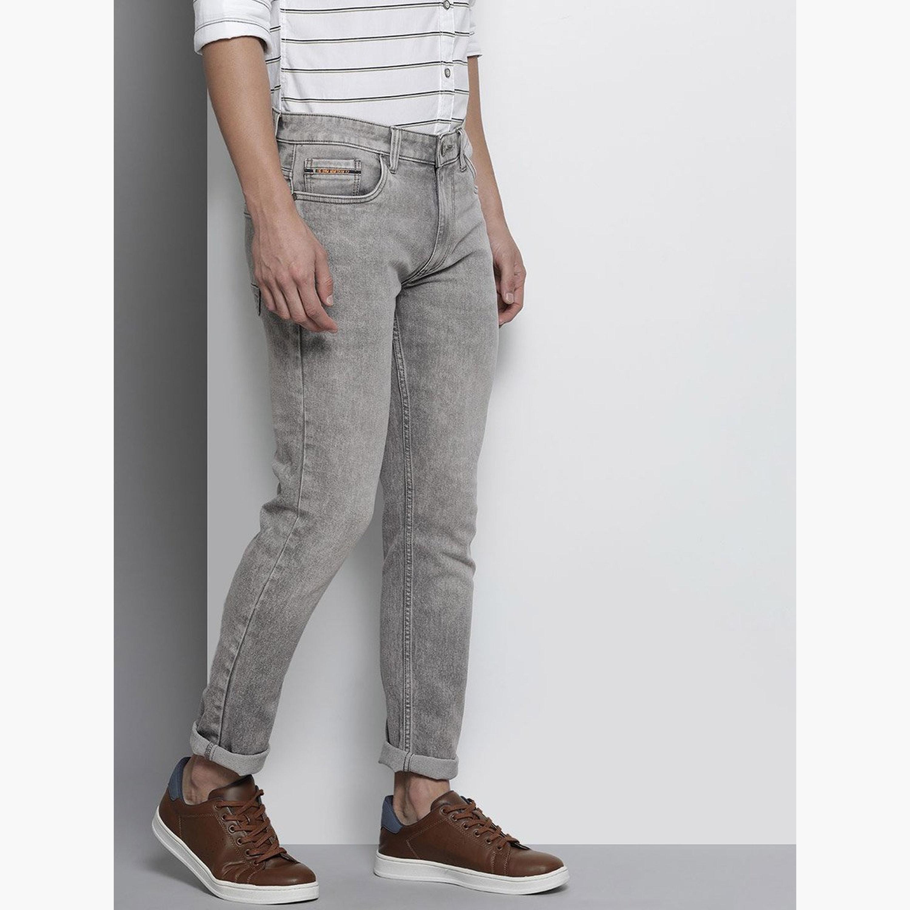 ذا انديان كراج كو × ستايلي - بنطال جينز للرجال تصميم ضيق وخصر متوسط-men-clothing-bottoms-jeans-image-2