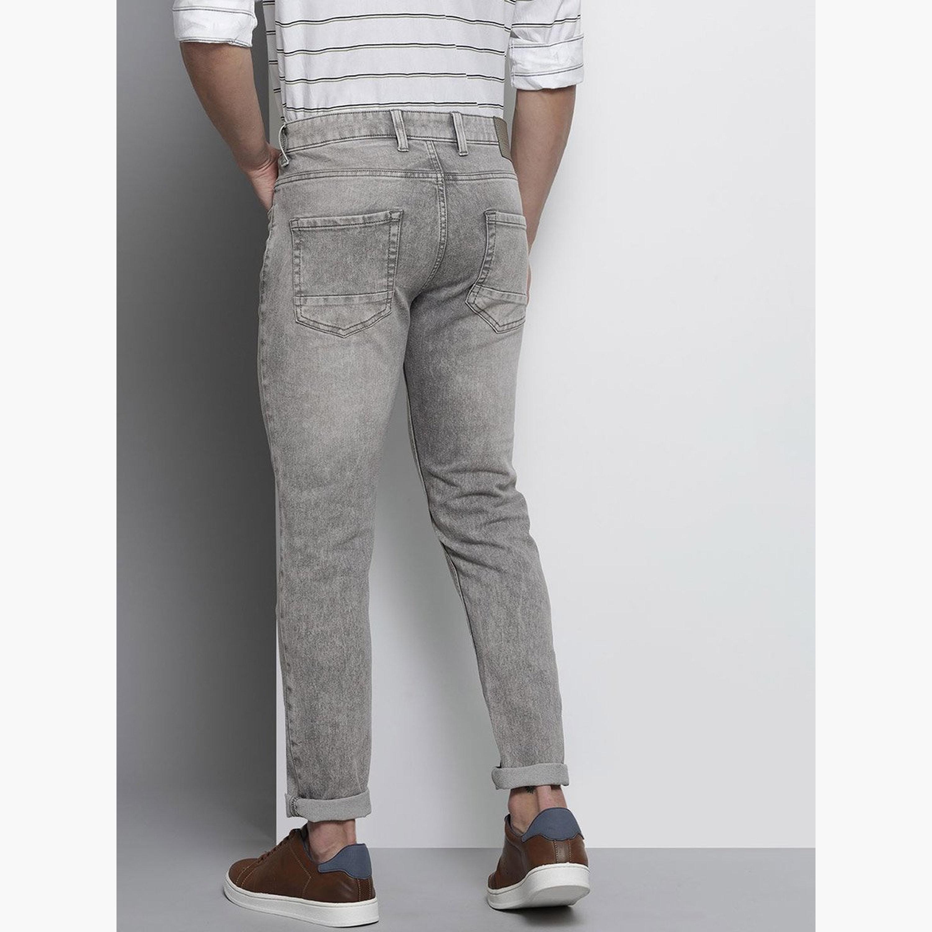 ذا انديان كراج كو × ستايلي - بنطال جينز للرجال تصميم ضيق وخصر متوسط-men-clothing-bottoms-jeans-image-3