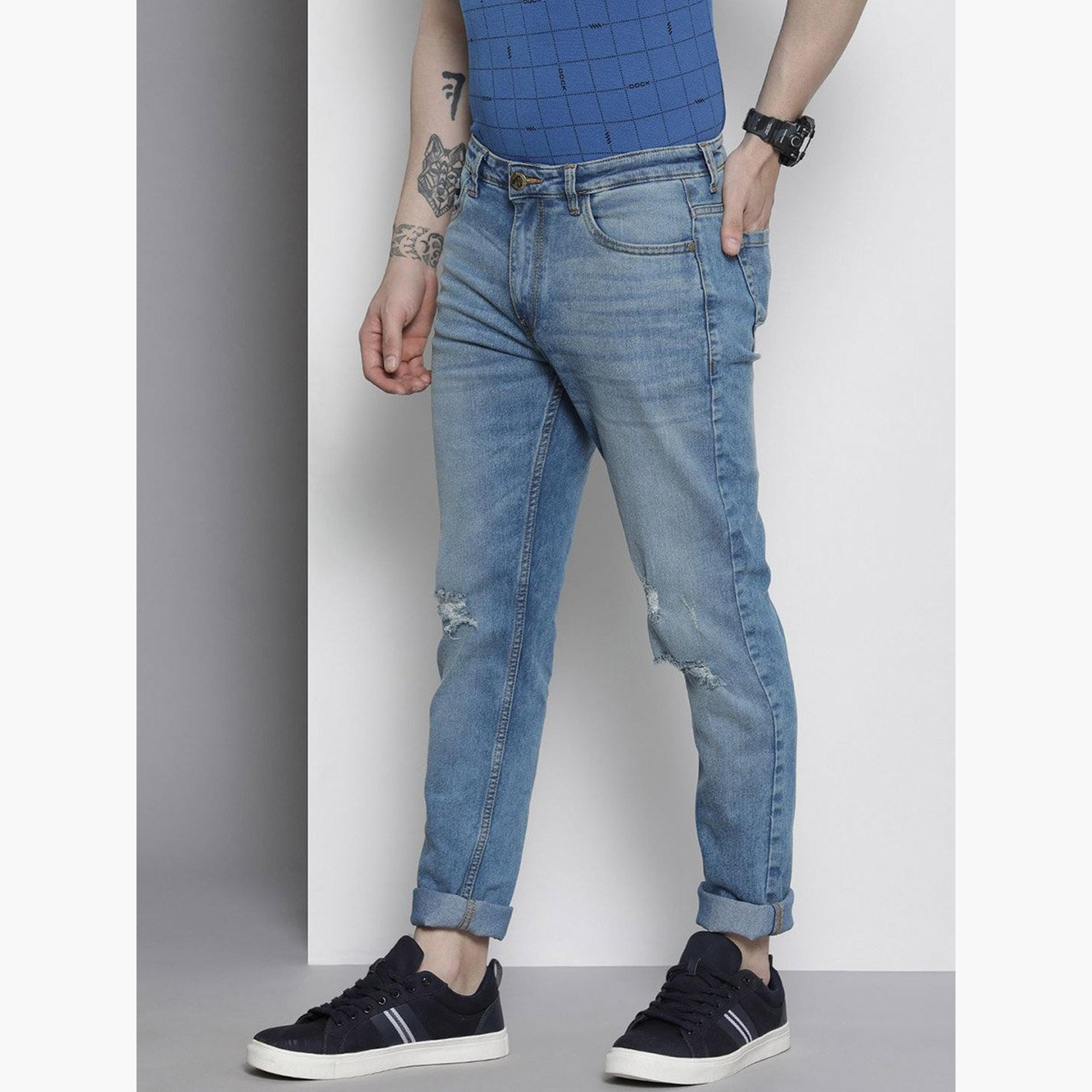 ذا انديان كراج كو × ستايلي - بنطال جينز للرجال متوسط ​​الارتفاع وخفيف الوزن-men-clothing-bottoms-jeans-image-2