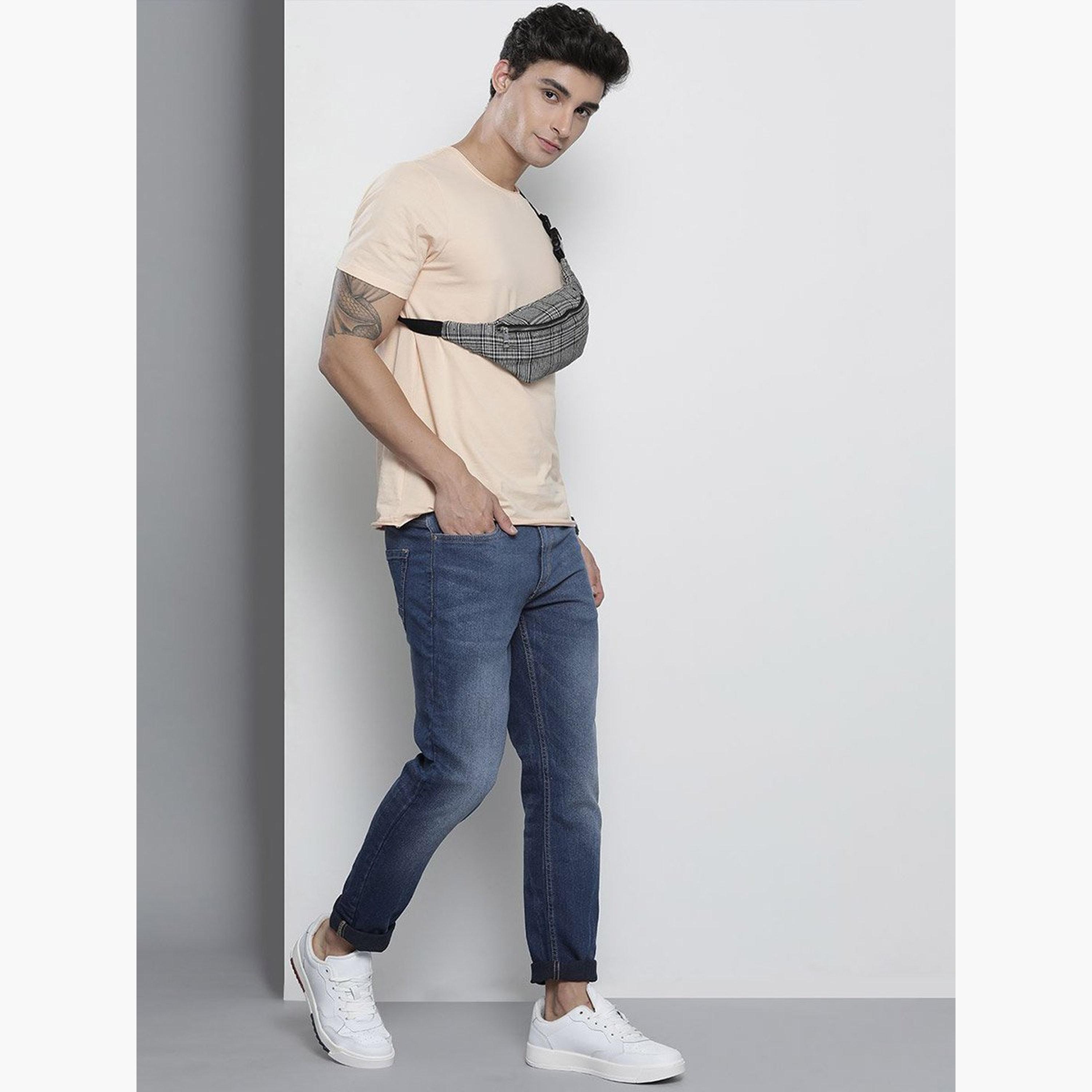 The Indian Garage Co X Styli Men Mid Rise Dark Wash Slim Fit Jeans-men-clothing-bottoms-jeans-image-5