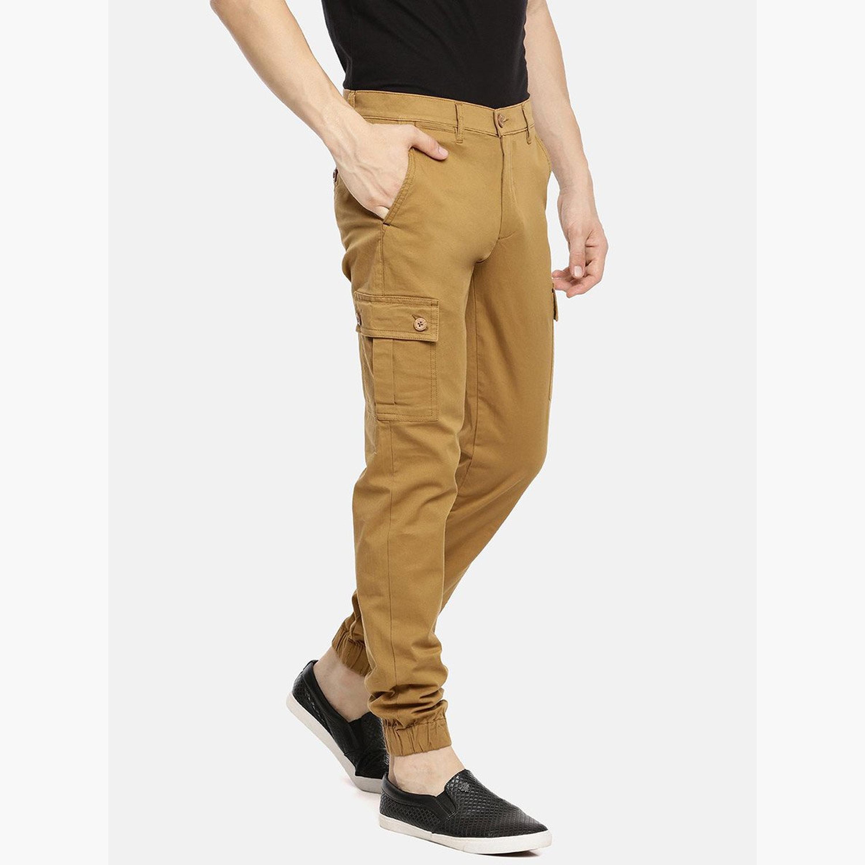 The Indian Garage Co X Styli Men Brown Mid Rise Slim Fit Cargo Pants-men-clothing-bottoms-trousersandchinos-trousers-image-2