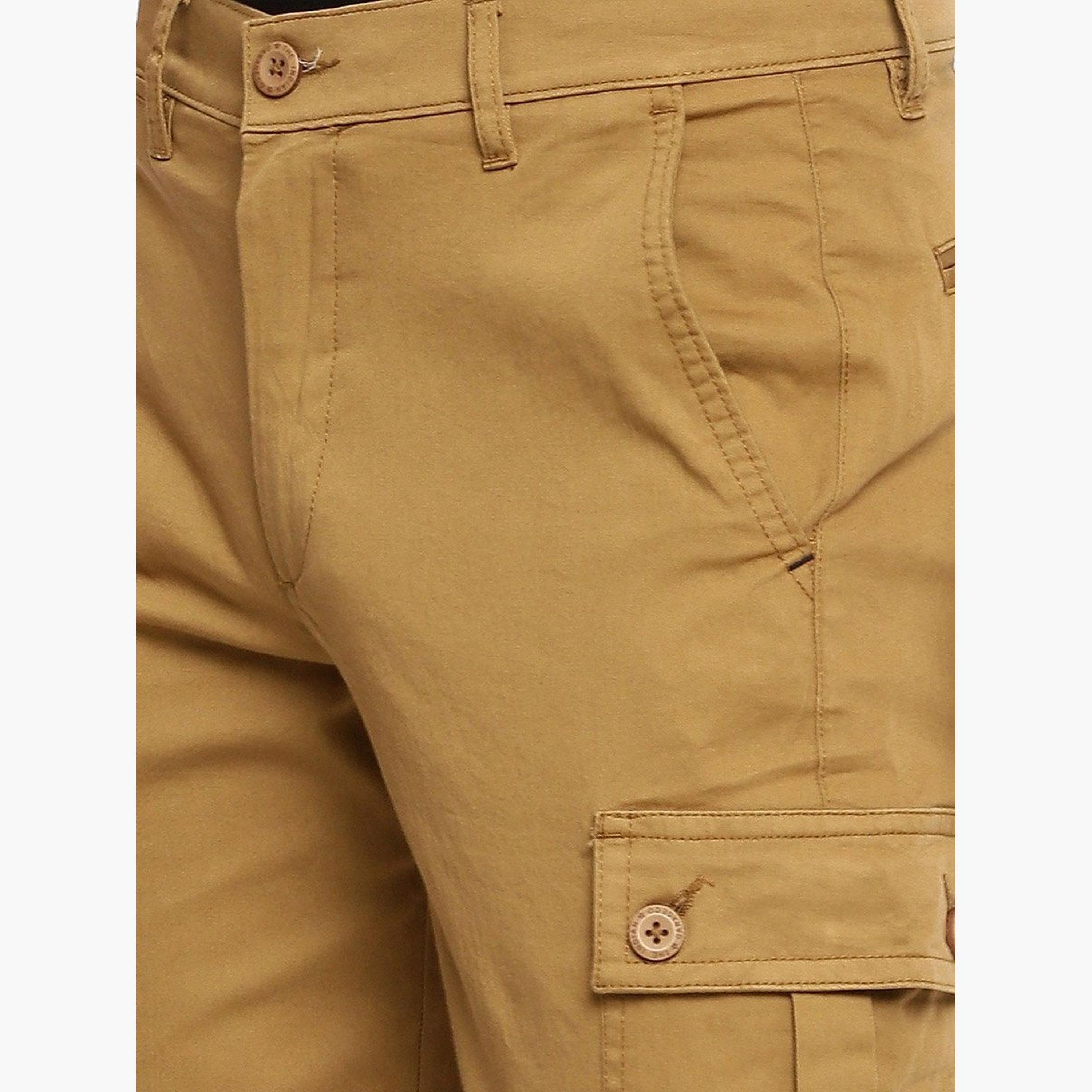 The Indian Garage Co X Styli Men Brown Mid Rise Slim Fit Cargo Pants-men-clothing-bottoms-trousersandchinos-trousers-image-4