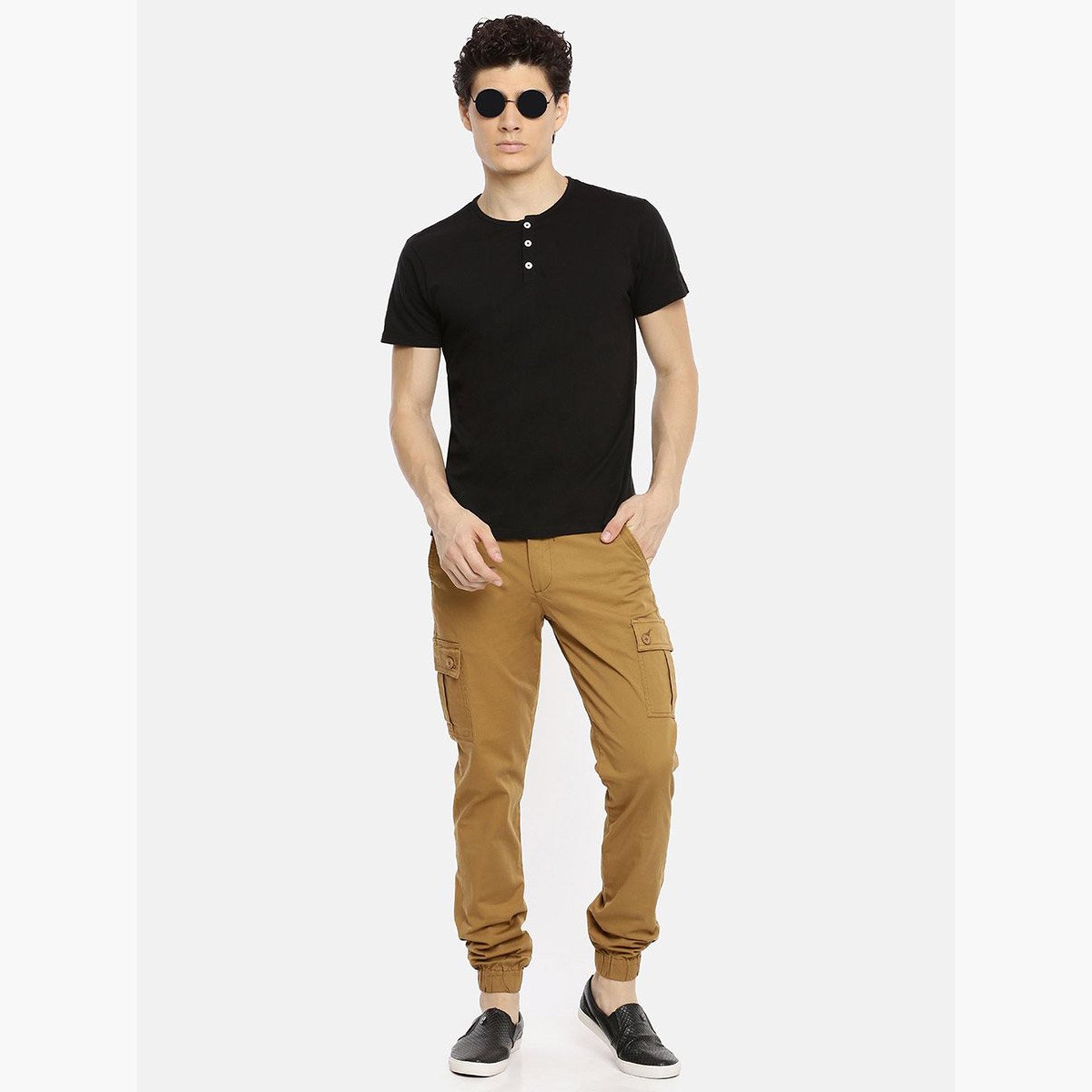 The Indian Garage Co X Styli Men Brown Mid Rise Slim Fit Cargo Pants-men-clothing-bottoms-trousersandchinos-trousers-image-5