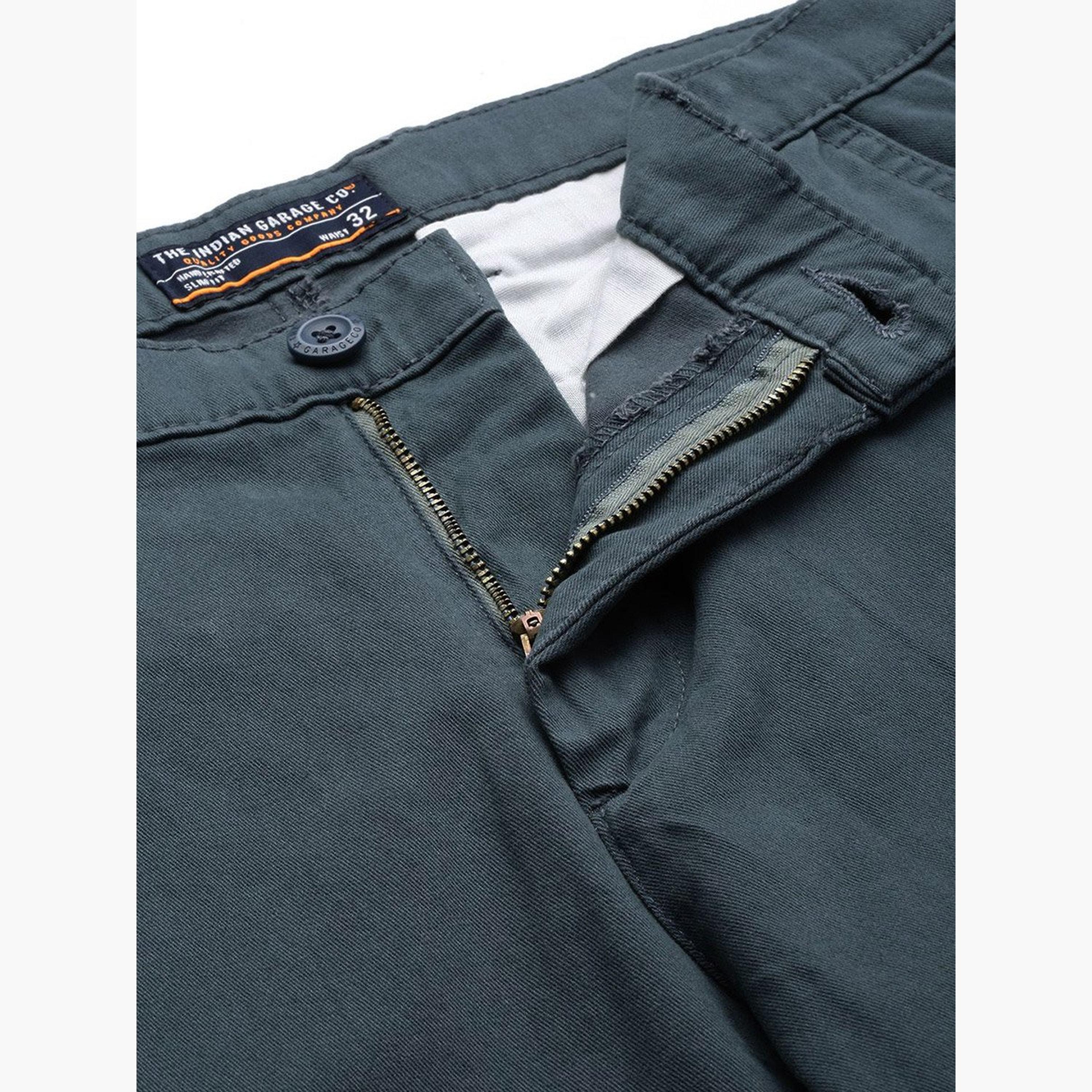 The Indian Garage Co X Styli Men Grey Solid Slim Fit Cargo Pants-men-clothing-bottoms-joggers-image-4