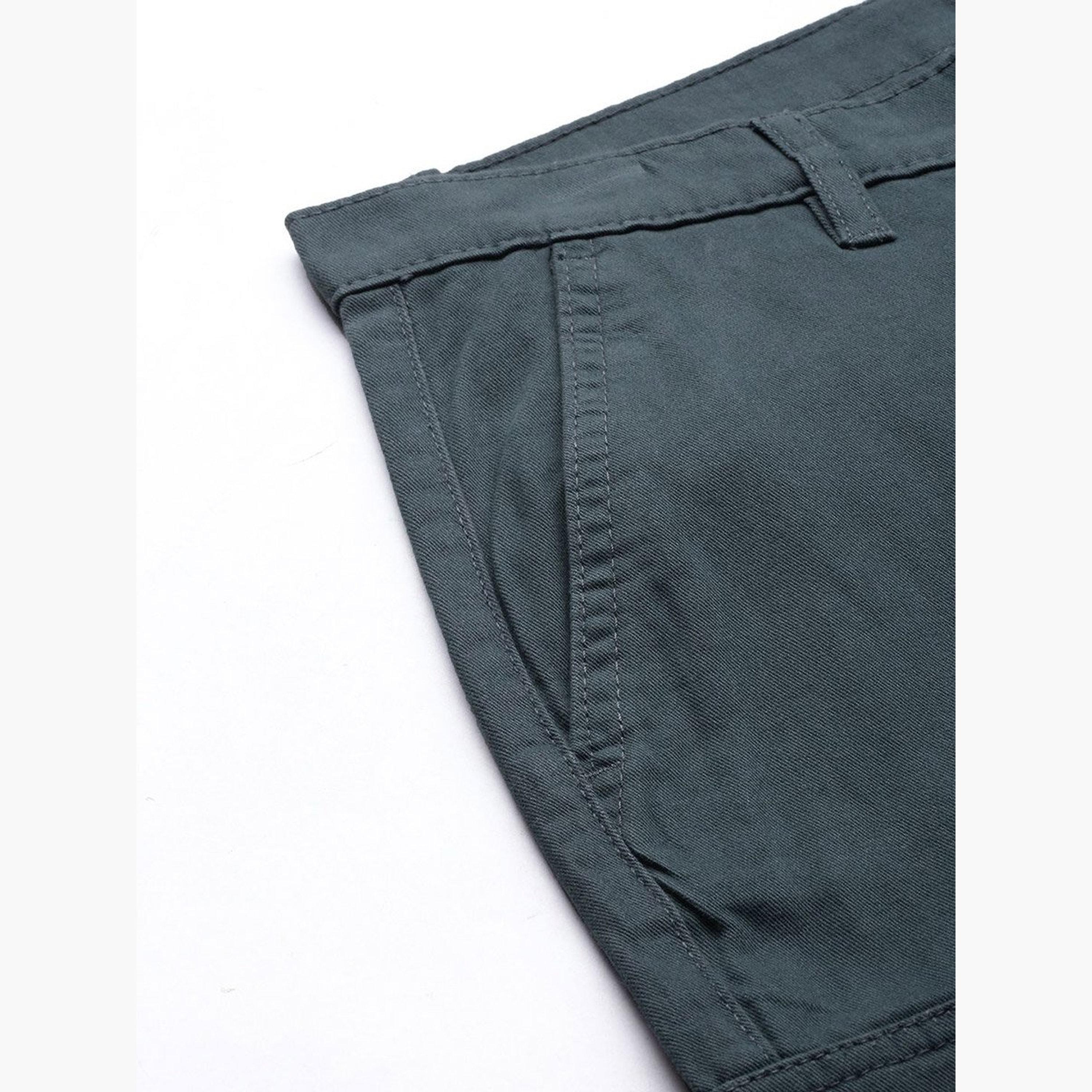 The Indian Garage Co X Styli Men Grey Solid Slim Fit Cargo Pants-men-clothing-bottoms-joggers-image-6