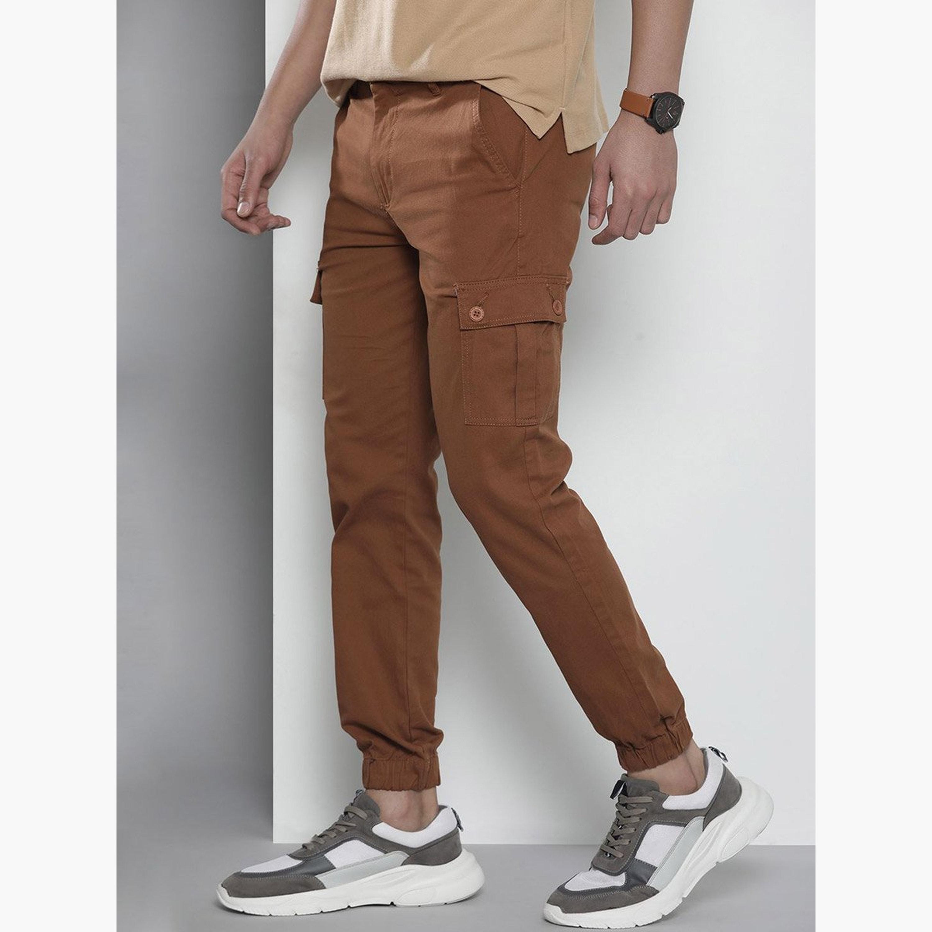 ذا انديان كراج كو × ستايلي - بنطال كارجو راست للرجال تصميم ضيق-men-clothing-bottoms-joggers-image-1