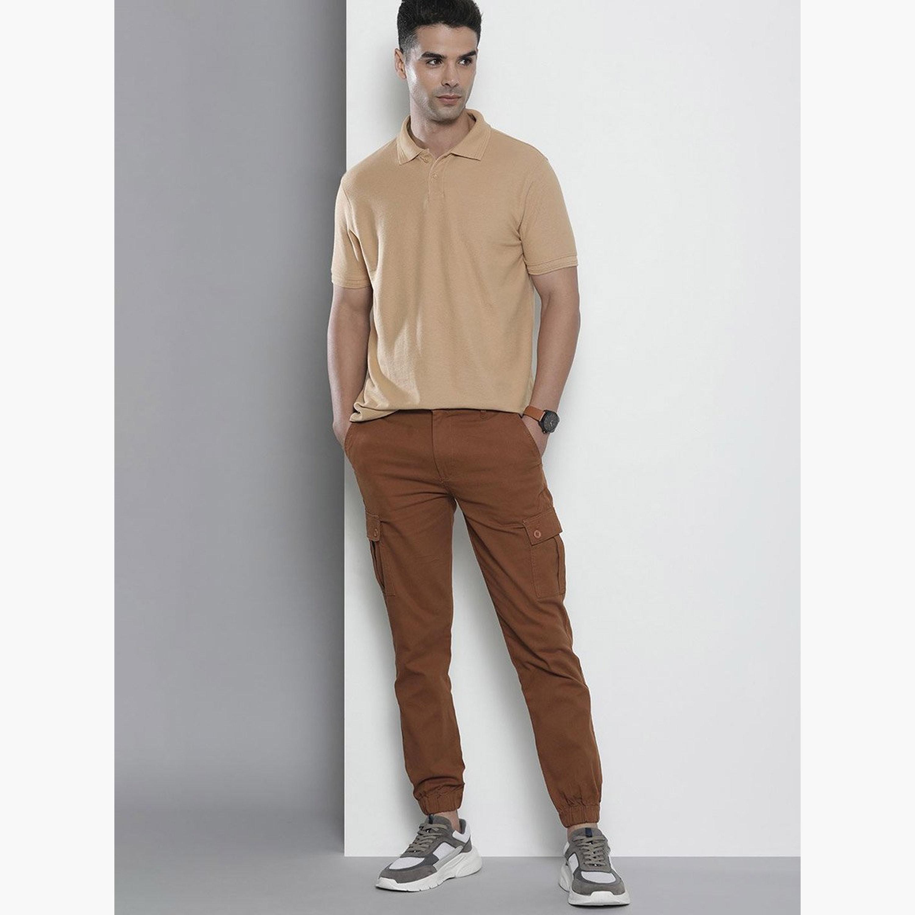 ذا انديان كراج كو × ستايلي - بنطال كارجو راست للرجال تصميم ضيق-men-clothing-bottoms-joggers-image-5