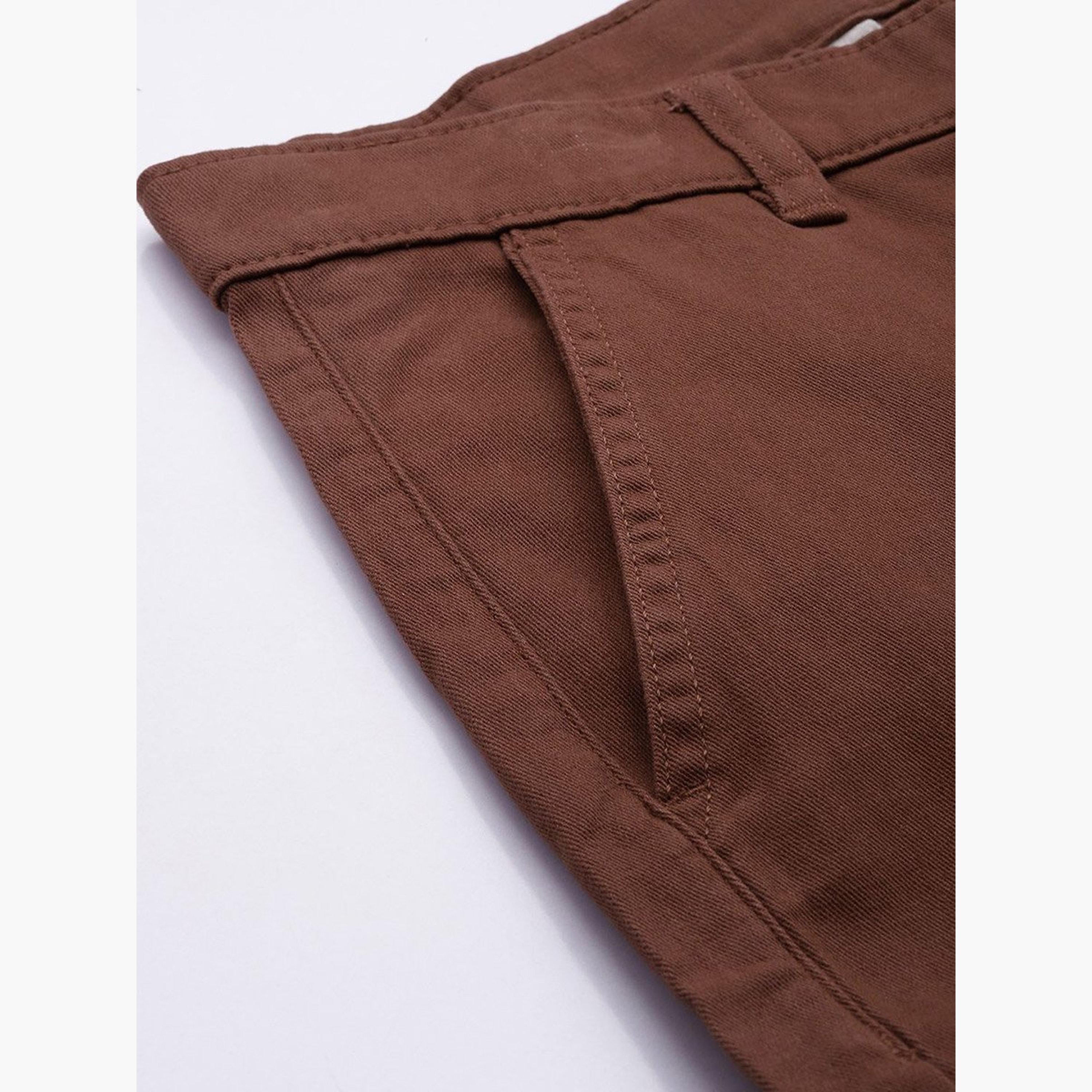 The Indian Garage Co X Styli Men Brown Solid Slim Fit Cargo Pants-men-clothing-bottoms-joggers-image-6