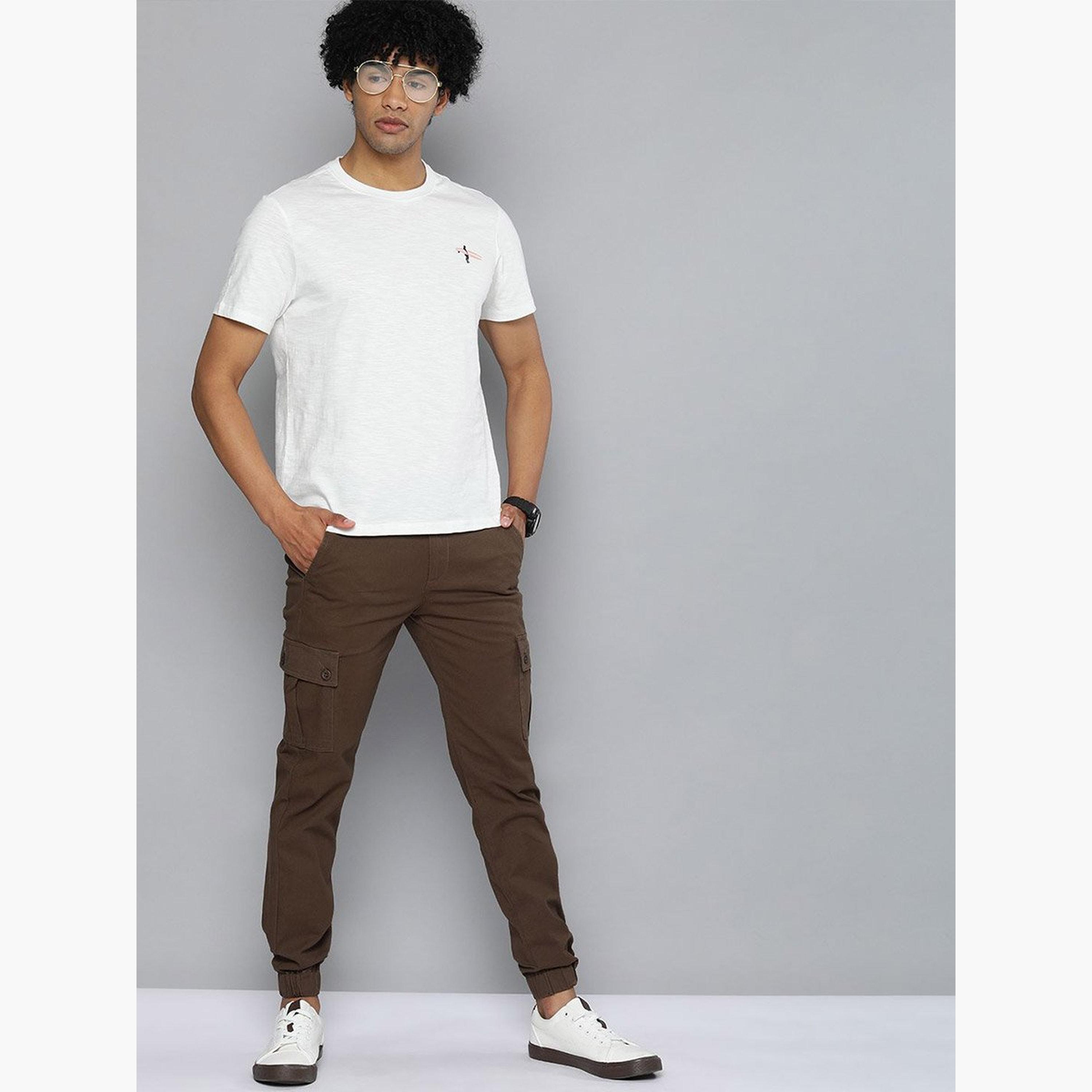 ذا انديان كراج كو × ستايلي - بنطال كارجو للرجال بني تصميم نحيف-men-clothing-bottoms-trousersandchinos-trousers-image-2