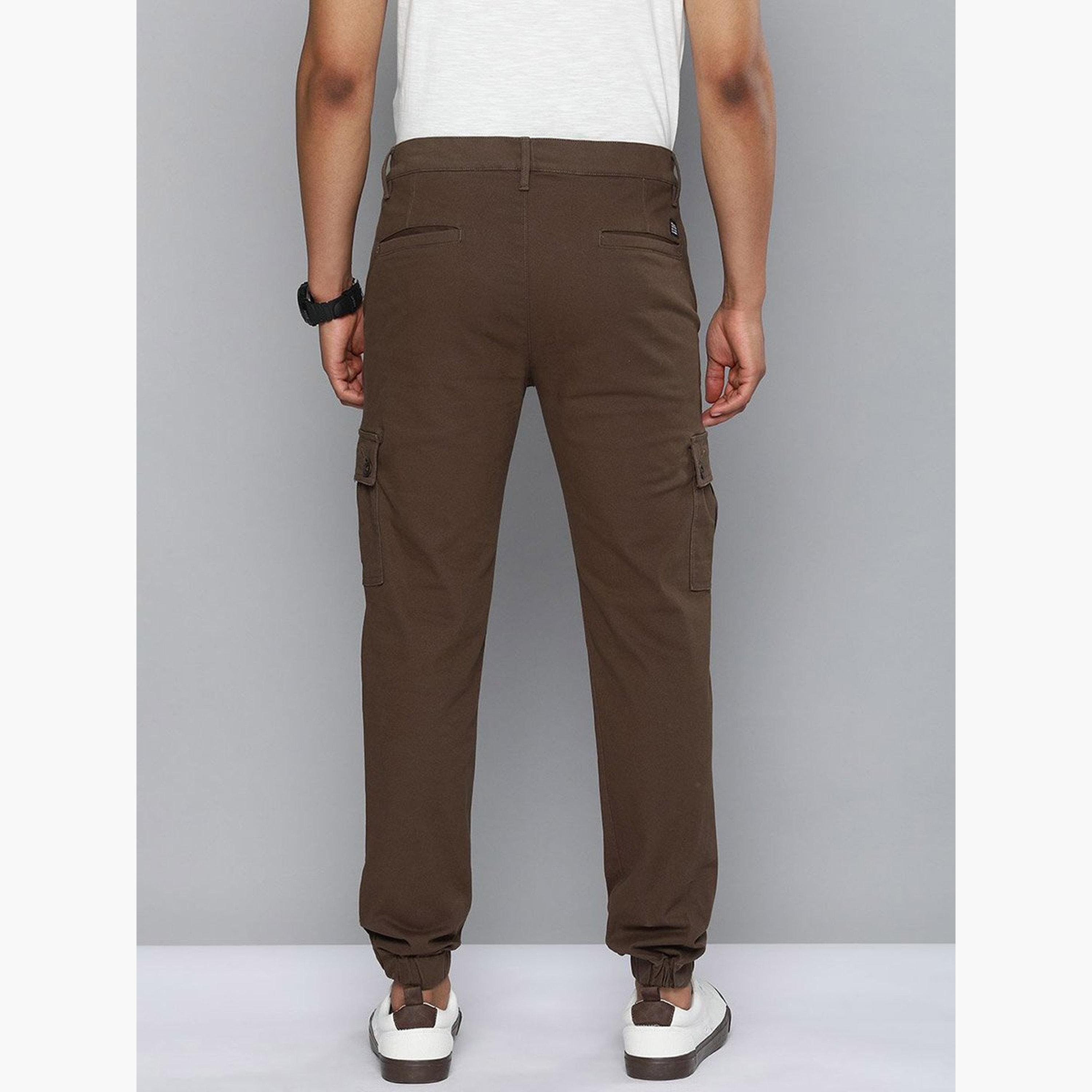 The Indian Garage Co X Styli Men Brown Slim Fit Cargo Pants-men-clothing-bottoms-trousersandchinos-trousers-image-3