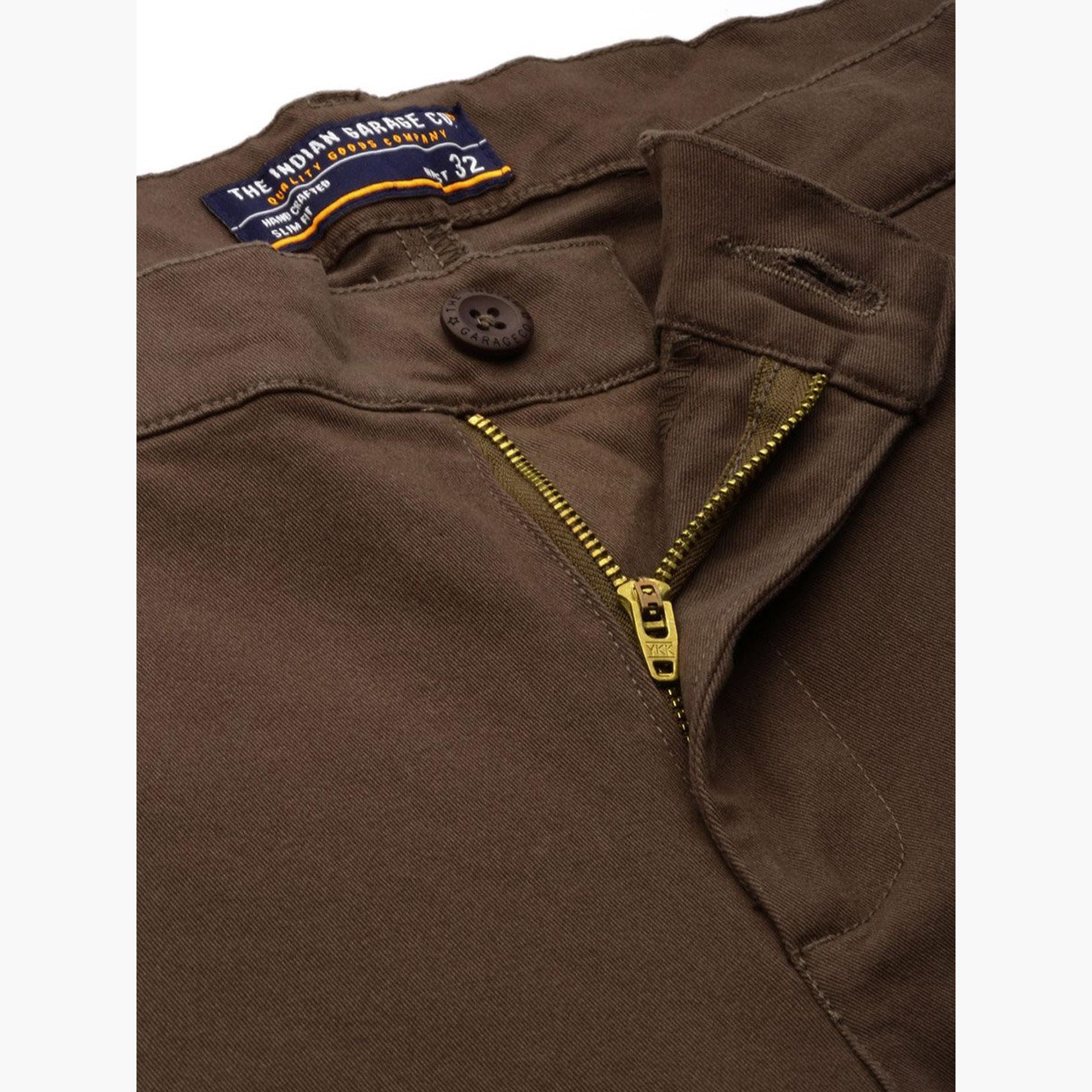 ذا انديان كراج كو × ستايلي - بنطال كارجو للرجال بني تصميم نحيف-men-clothing-bottoms-trousersandchinos-trousers-image-4