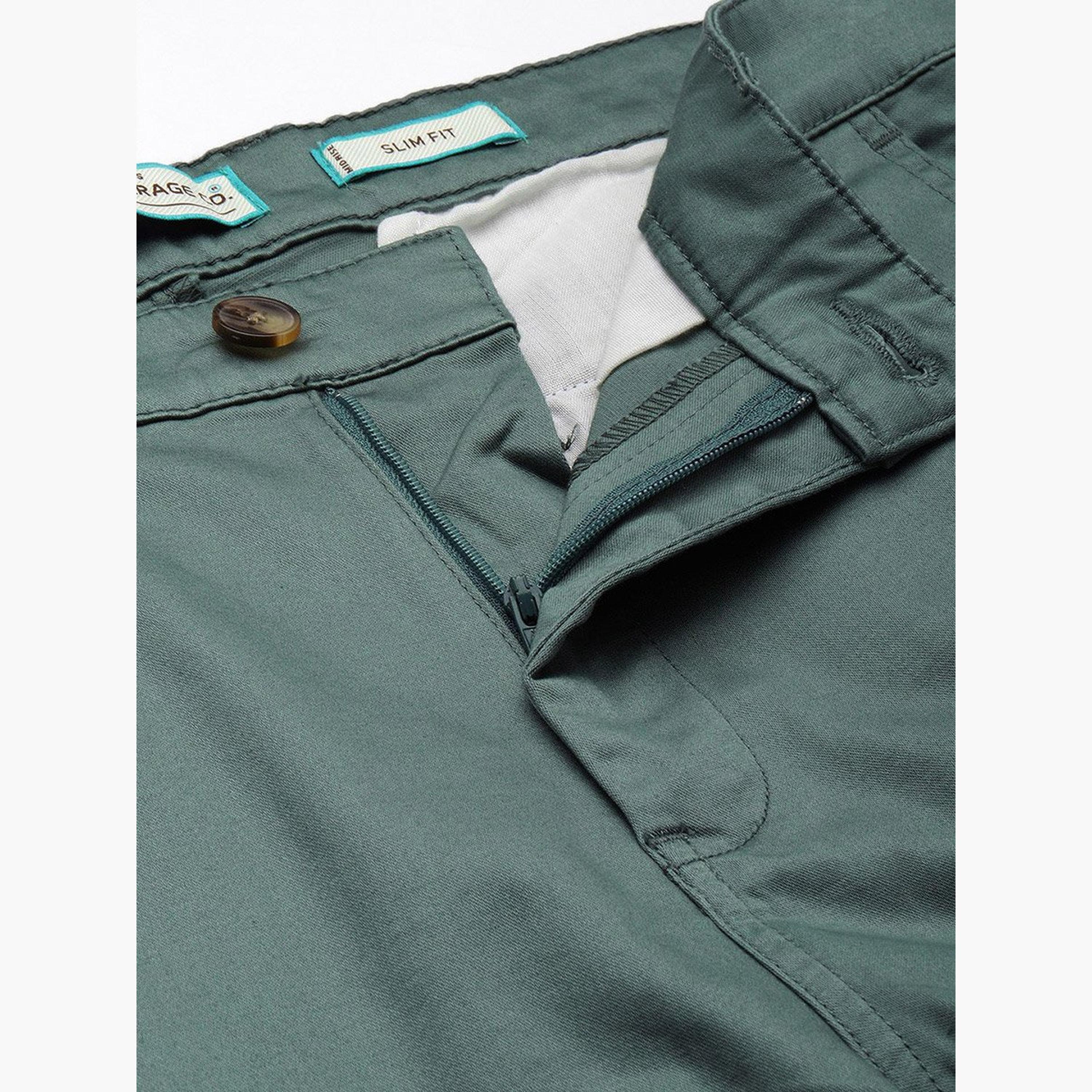 The Indian Garage Co X Styli Men Green Mid Rise Slim Fit Chino Pants-men-clothing-bottoms-trousersandchinos-chinos-image-4