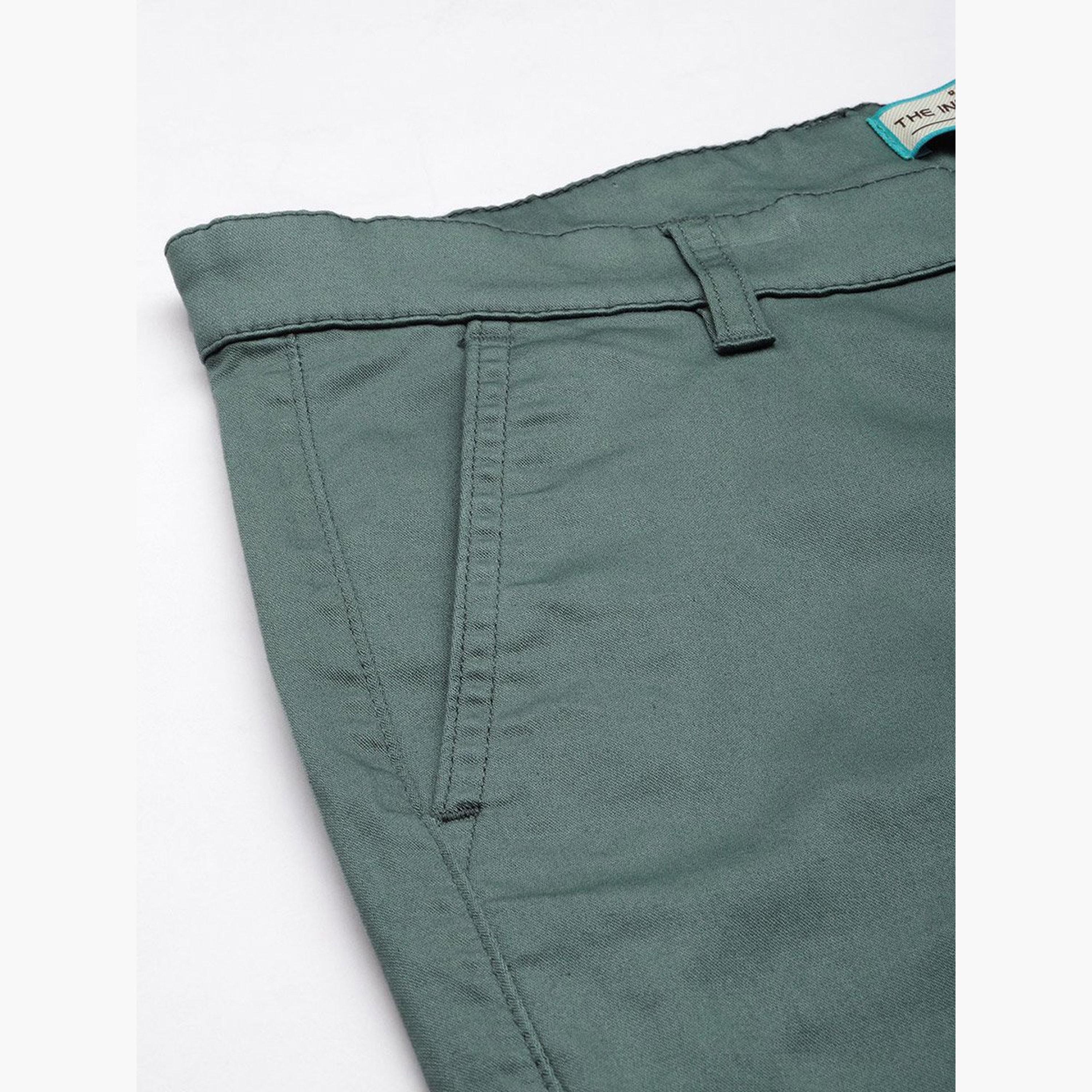 The Indian Garage Co X Styli Men Green Mid Rise Slim Fit Chino Pants-men-clothing-bottoms-trousersandchinos-chinos-image-6