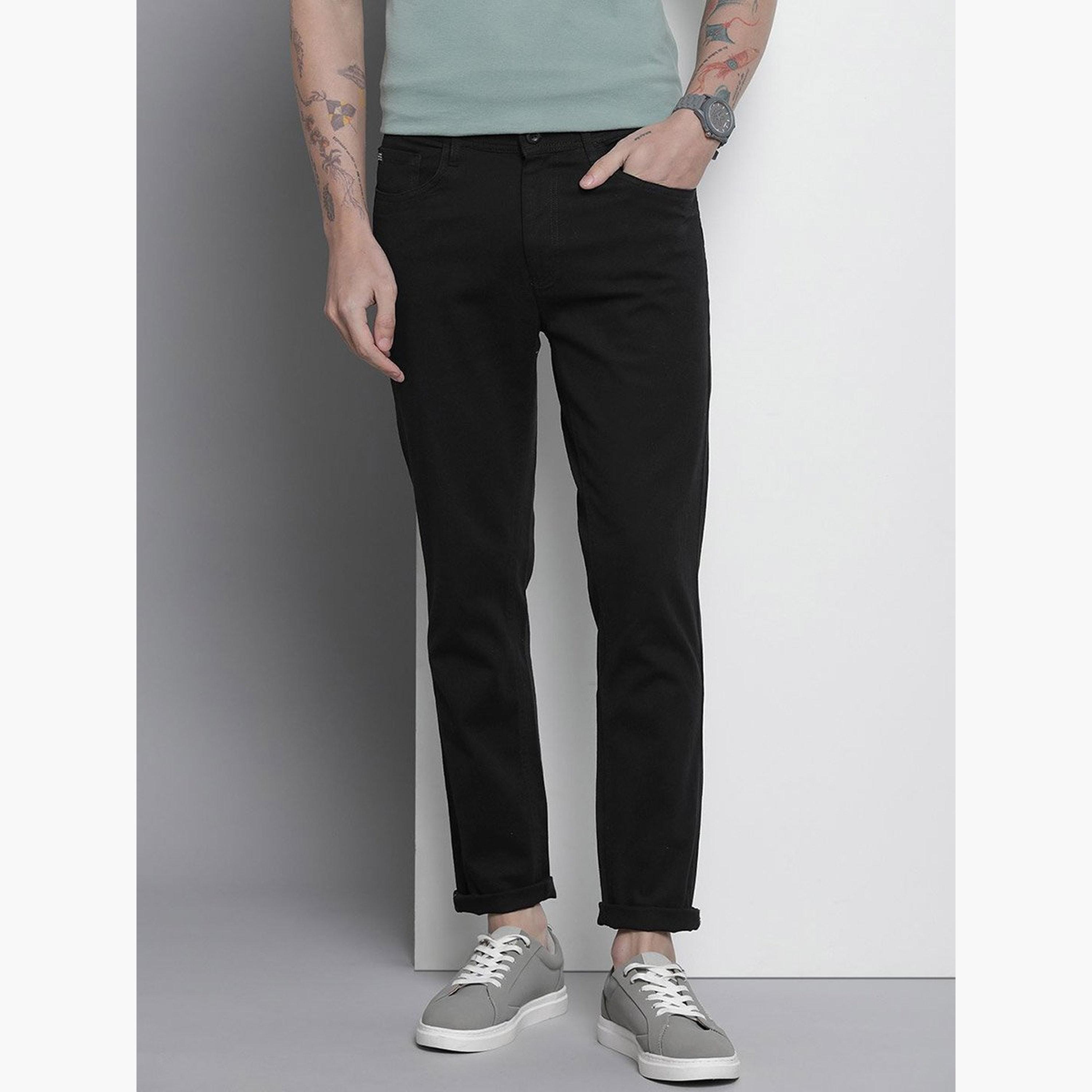 ذا انديان كراج كو × ستايلي - بنطال تشينو للرجال أسود تصميم ضيق-men-clothing-bottoms-trousersandchinos-chinos-image-6