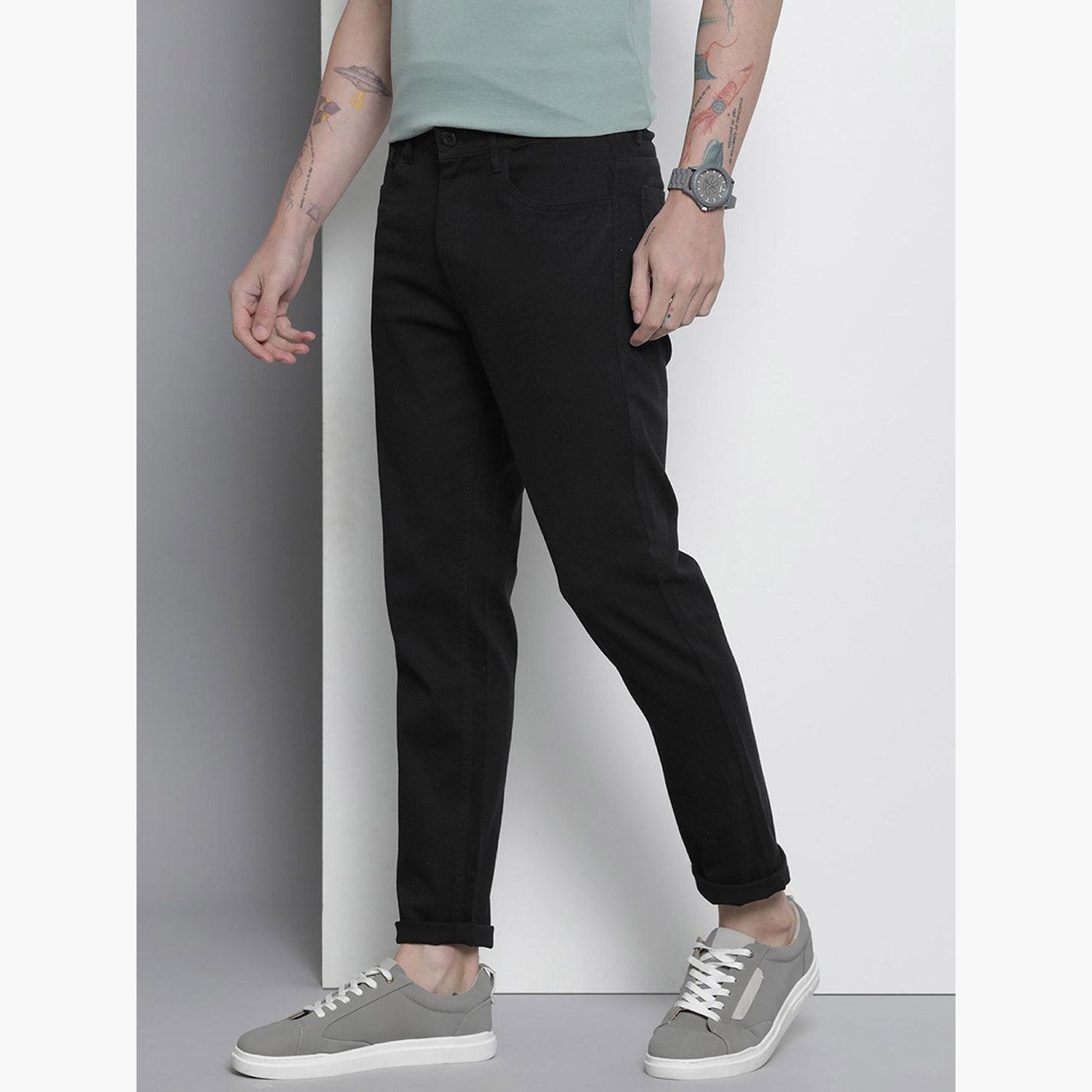 ذا انديان كراج كو × ستايلي - بنطال تشينو للرجال أسود تصميم ضيق-men-clothing-bottoms-trousersandchinos-chinos-image-5