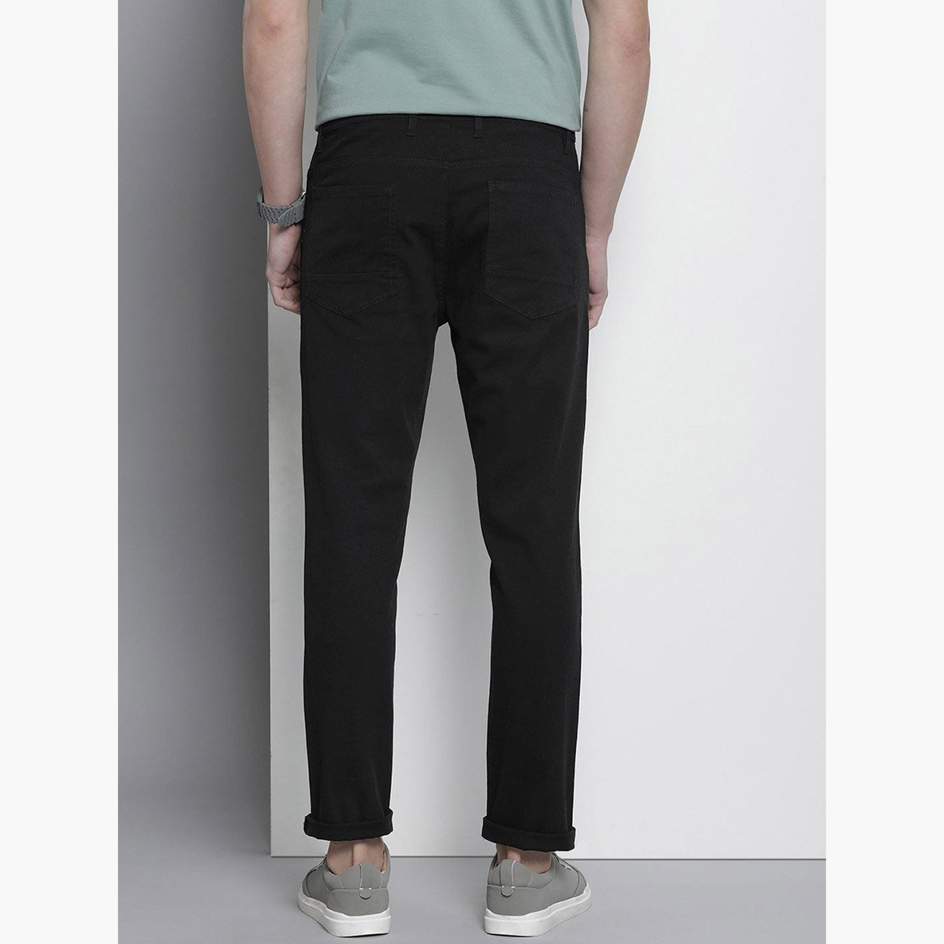 ذا انديان كراج كو × ستايلي - بنطال تشينو للرجال أسود تصميم ضيق-men-clothing-bottoms-trousersandchinos-chinos-image-4
