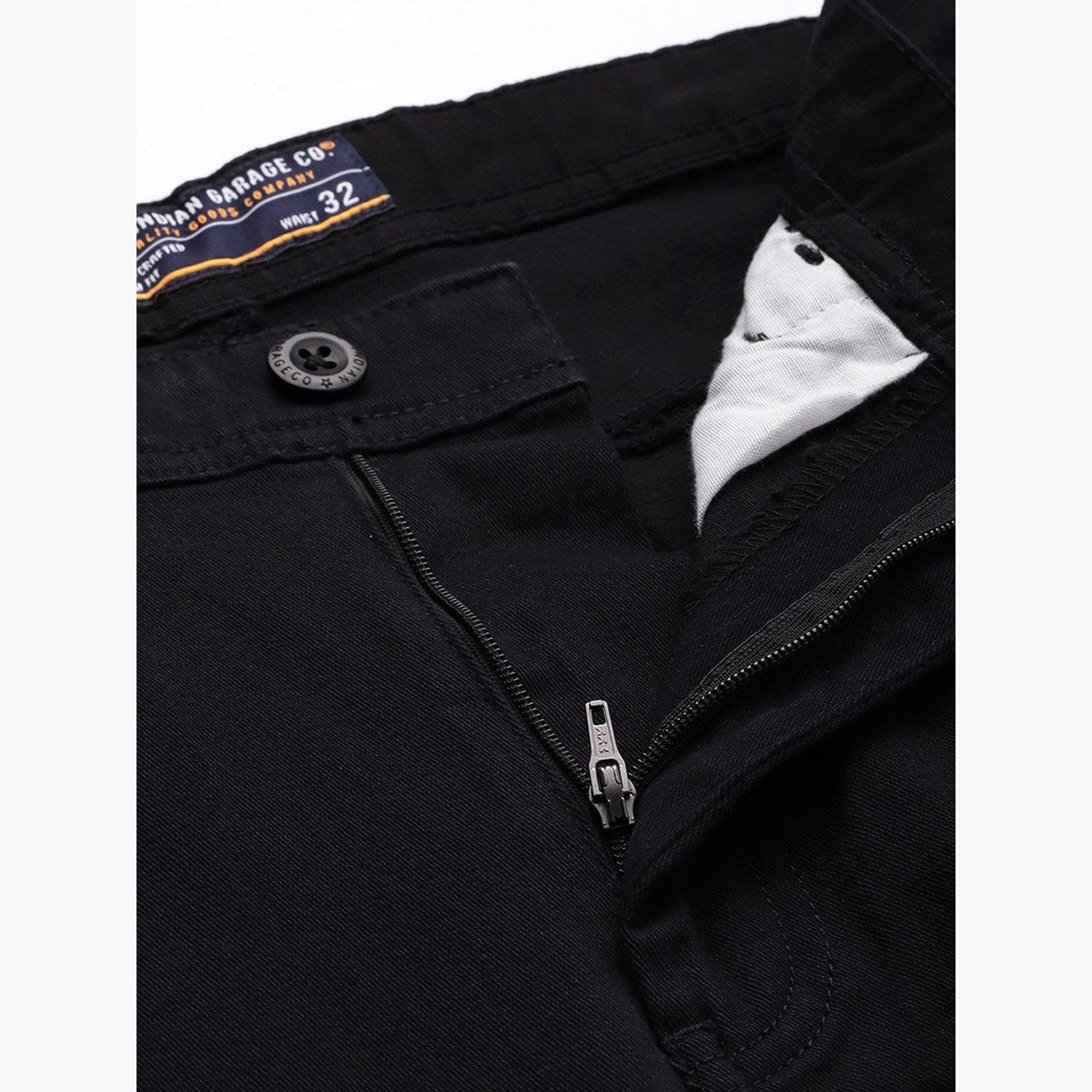 ذا انديان كراج كو × ستايلي - بنطال تشينو للرجال أسود تصميم ضيق-men-clothing-bottoms-trousersandchinos-chinos-image-3