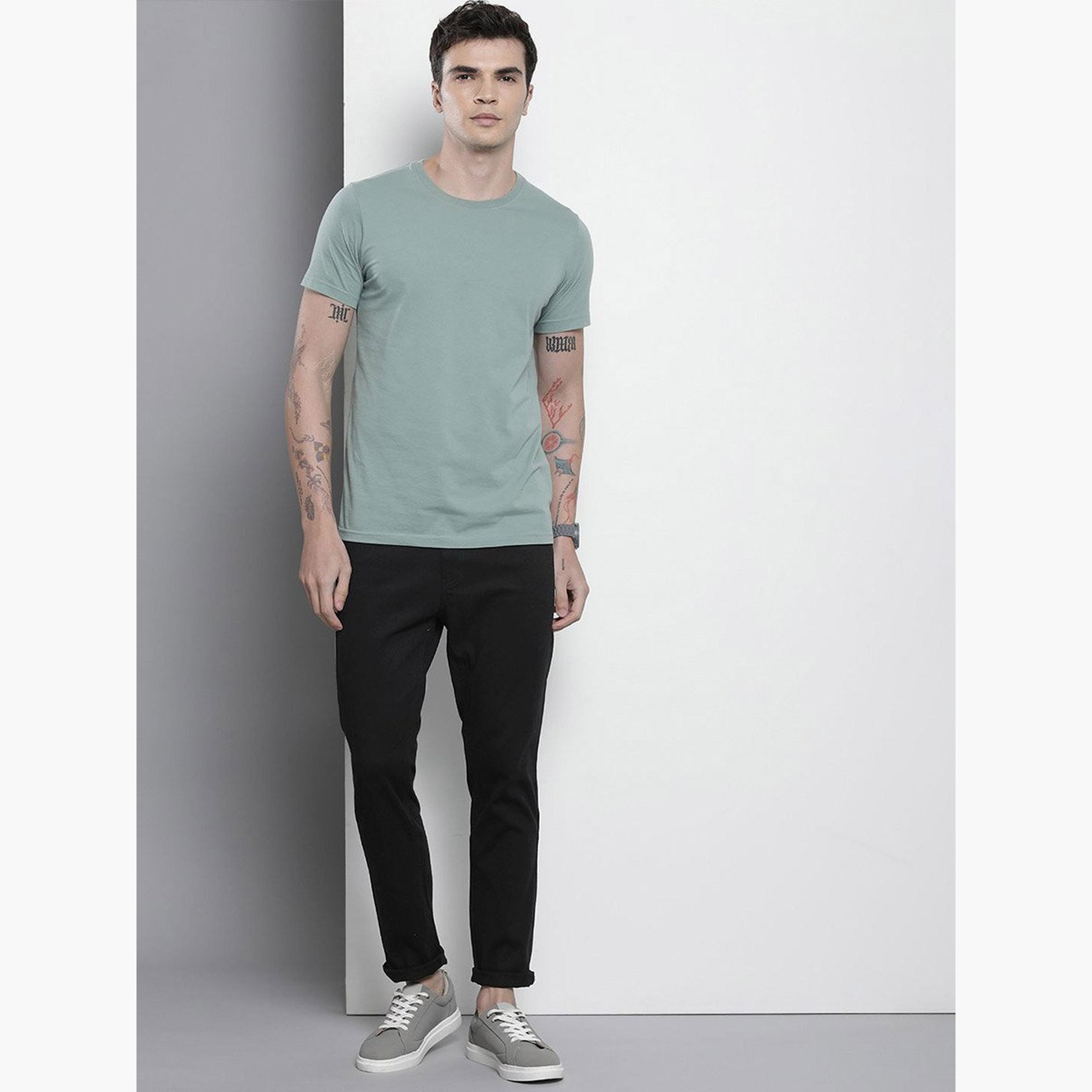 ذا انديان كراج كو × ستايلي - بنطال تشينو للرجال أسود تصميم ضيق-men-clothing-bottoms-trousersandchinos-chinos-image-2