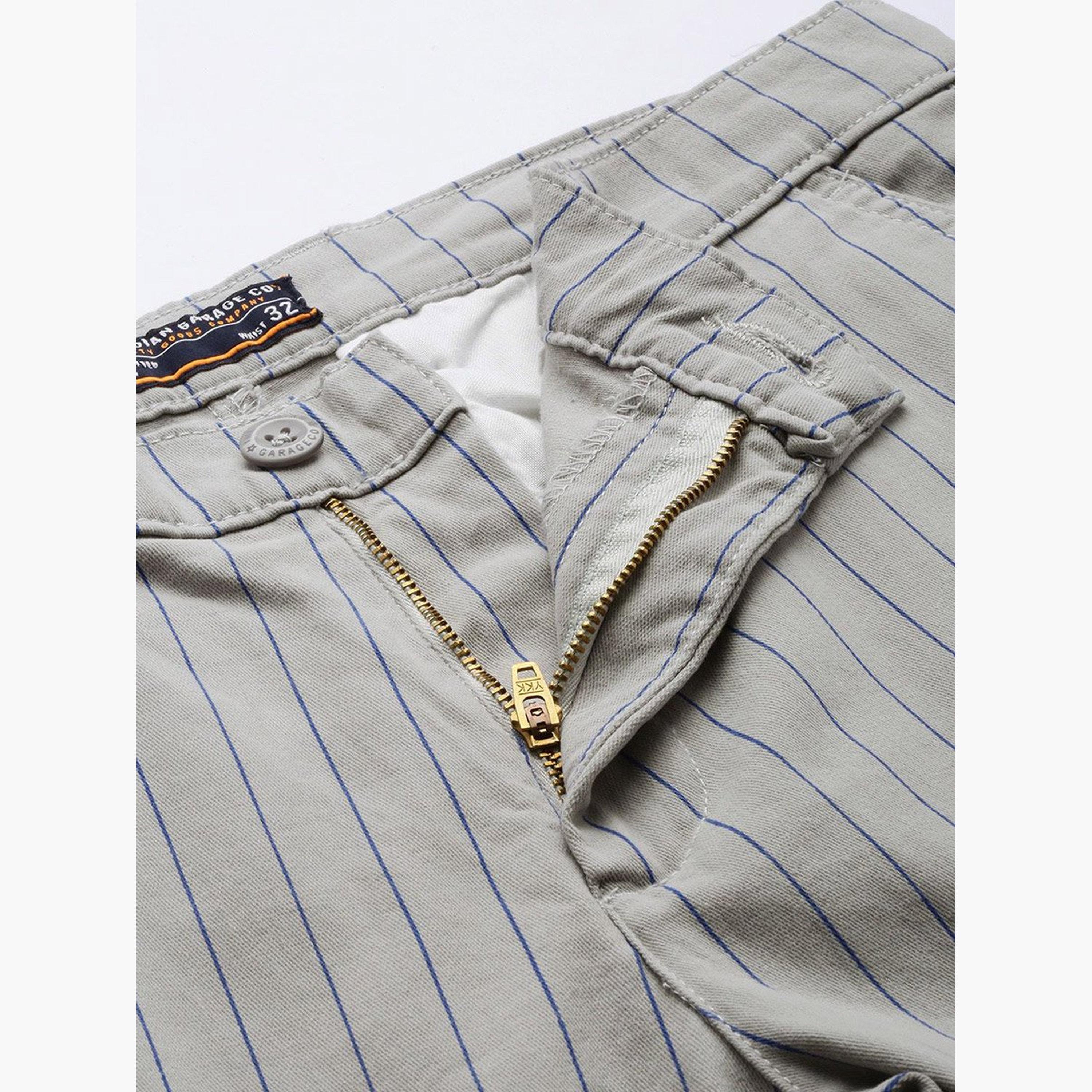 ذا انديان كراج كو × ستايلي - بنطال تشينو رمادي مخطط للرجال-men-clothing-bottoms-trousersandchinos-chinos-image-3
