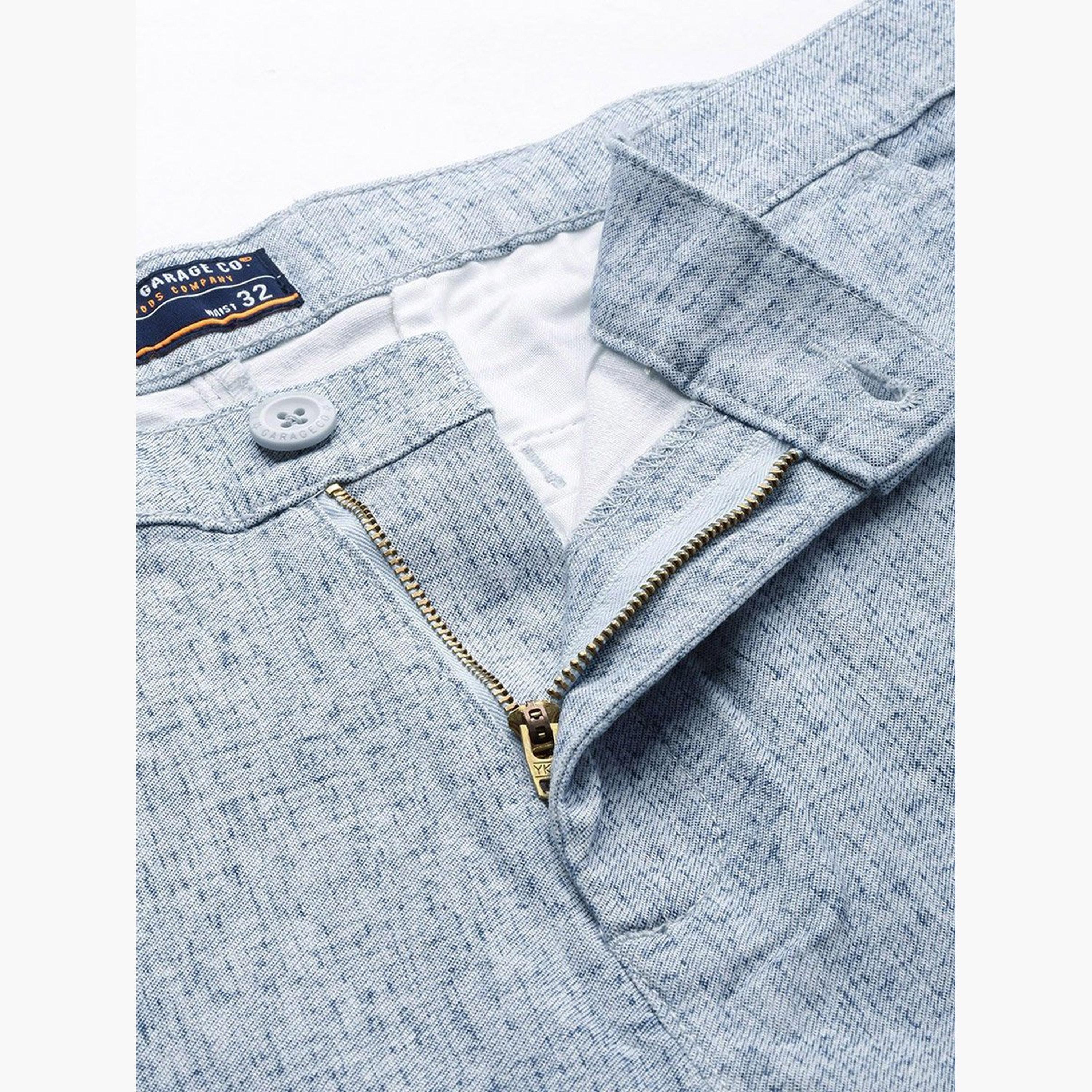 ذا انديان كراج كو × ستايلي - بنطال تشينو للرجال رمادي اللون تصميم نحيف ومُحكم-men-clothing-bottoms-trousersandchinos-chinos-image-3