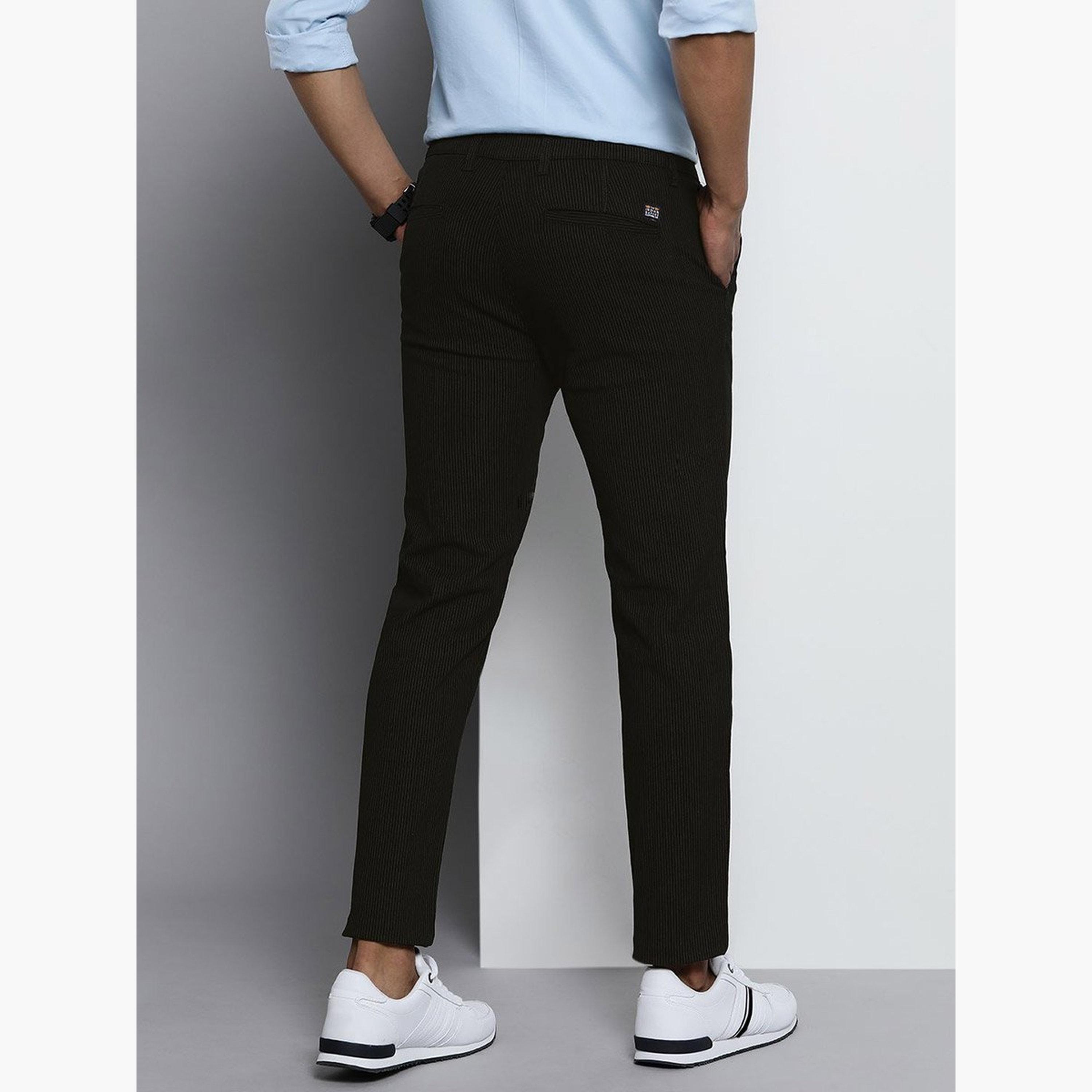 ذا انديان كراج كو × ستايلي - بنطال للرجال أسود ضيق-men-clothing-bottoms-trousersandchinos-trousers-image-3