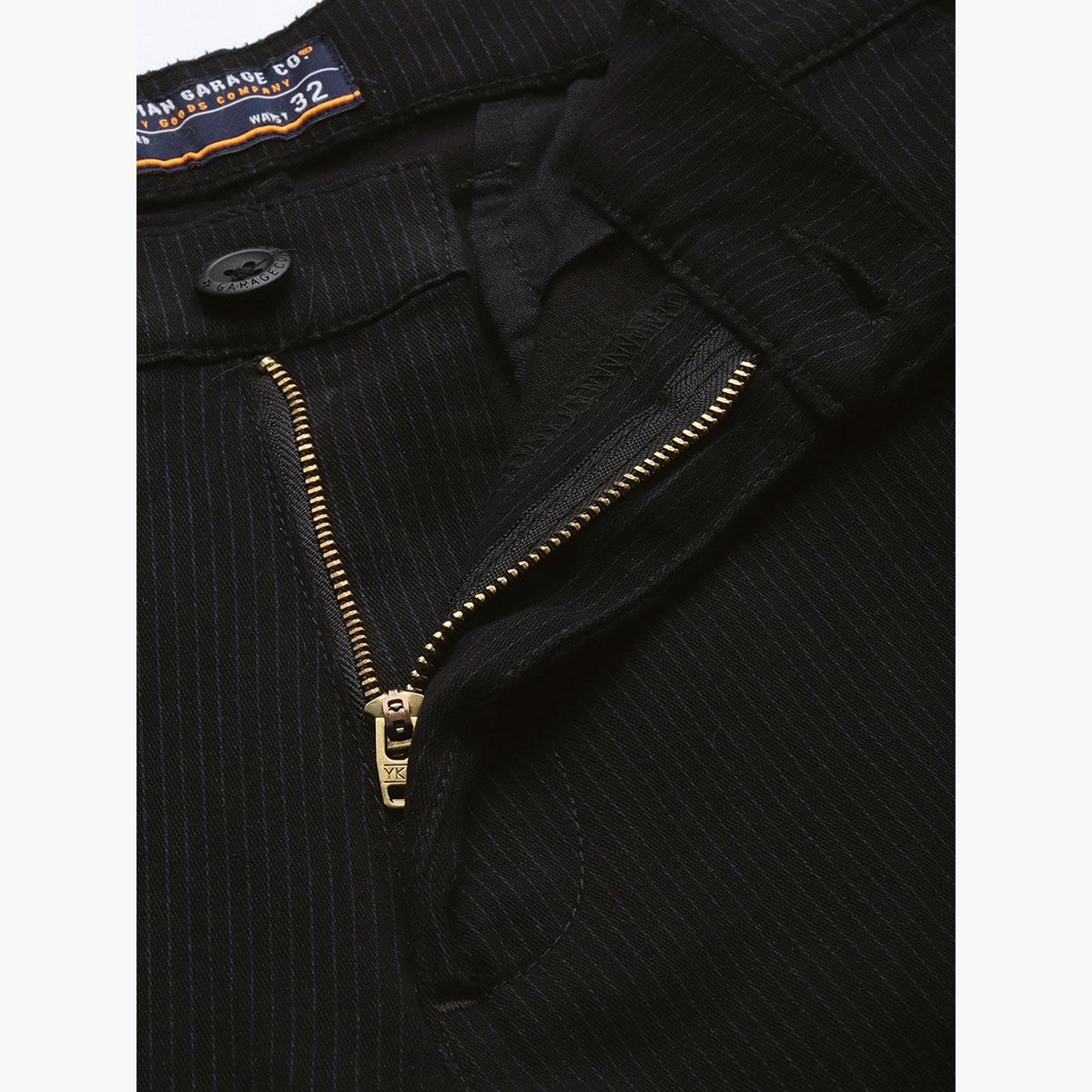 ذا انديان كراج كو × ستايلي - بنطال للرجال أسود ضيق-men-clothing-bottoms-trousersandchinos-trousers-image-4