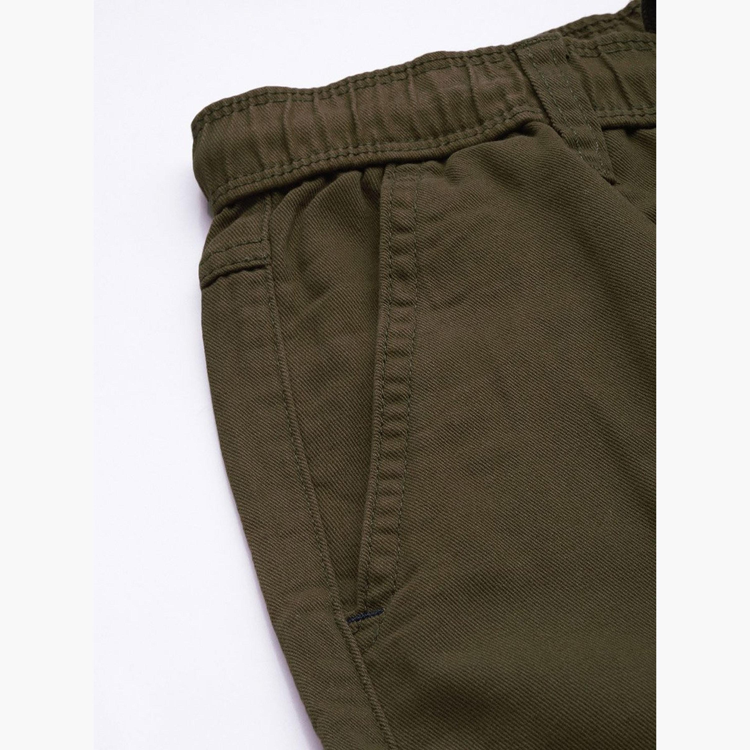 The Indian Garage Co X Styli Men Olive Slim Fit Cuffed Joggers-men-clothing-sportswearandactivewear-bottoms-joggers-image-6