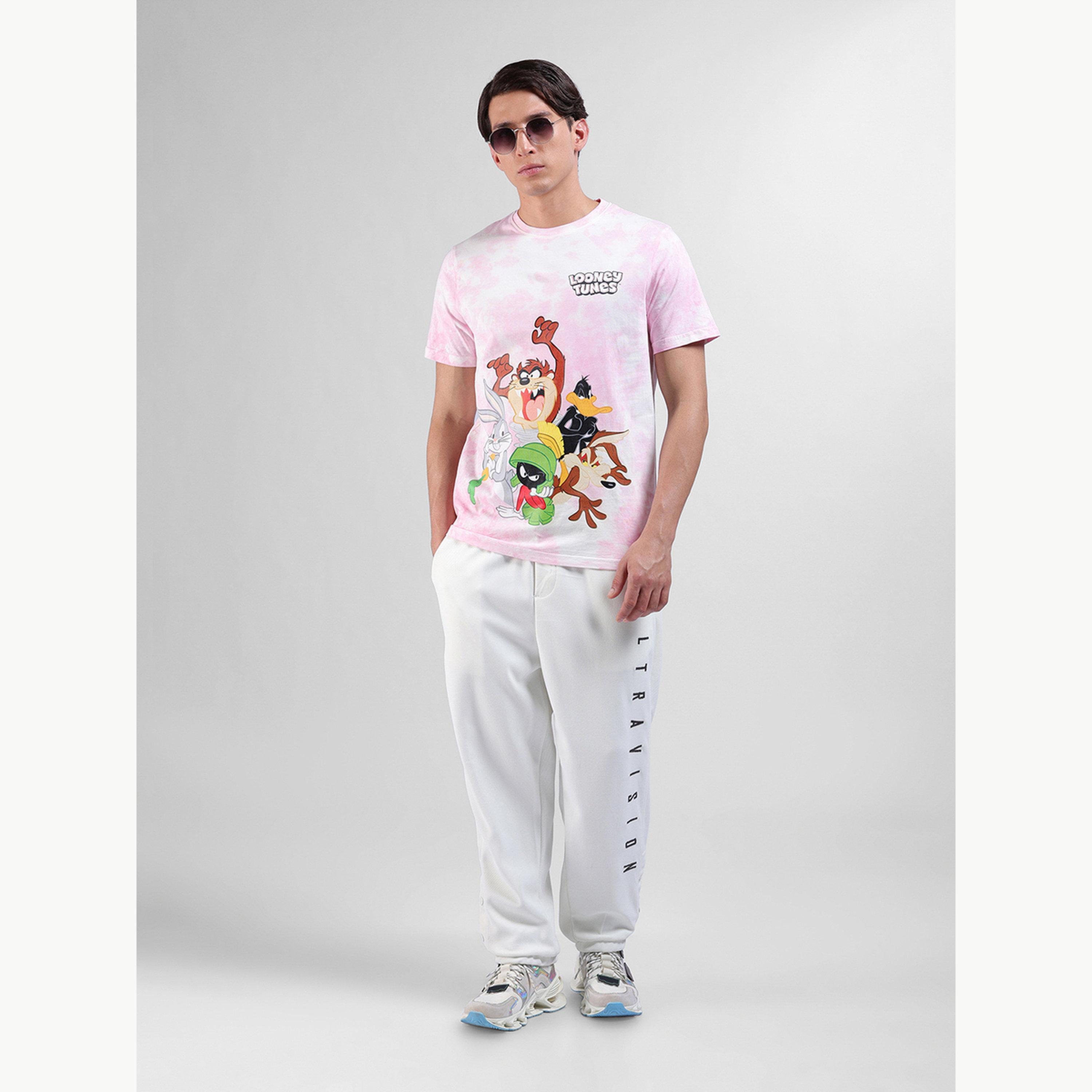 جوغر رجالي أبيض مطرز بقصة مريحة-men-clothing-bottoms-joggers-image-2