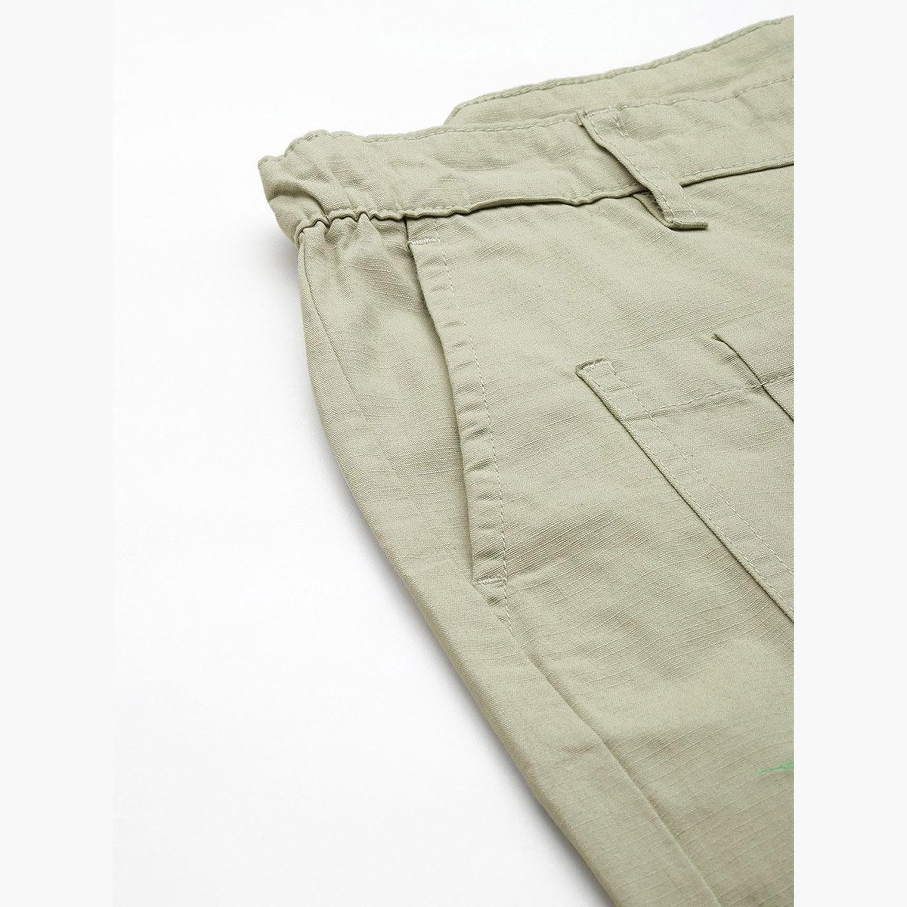 The Indian Garage Co X Styli Men Green Slim Fit Cargo Trousers-men-clothing-bottoms-trousersandchinos-trousers-image-6