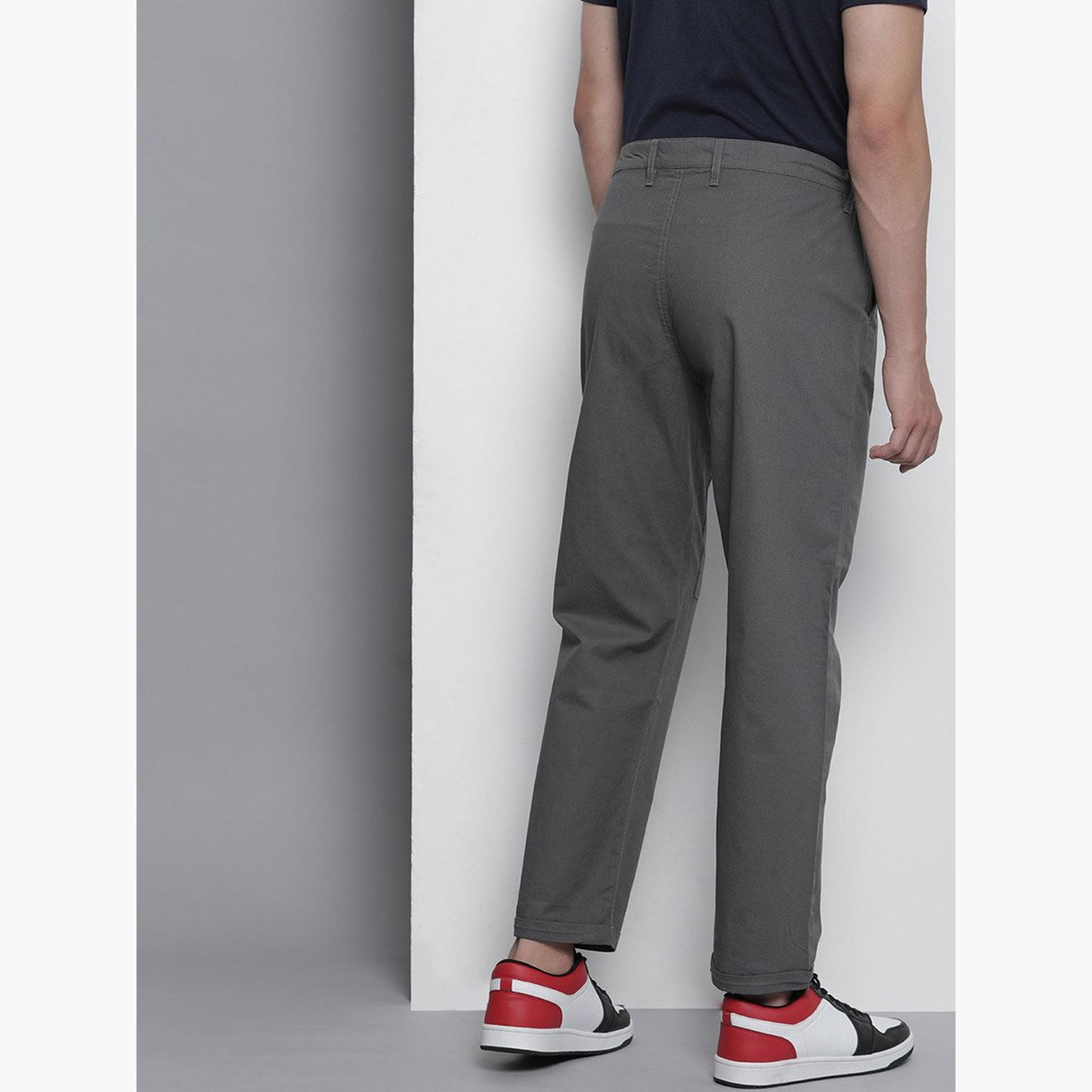 ذا انديان كراج كو × ستايلي - بنطال كارجو رمادي للرجال تصميم ضيق-men-clothing-bottoms-trousersandchinos-trousers-image-3
