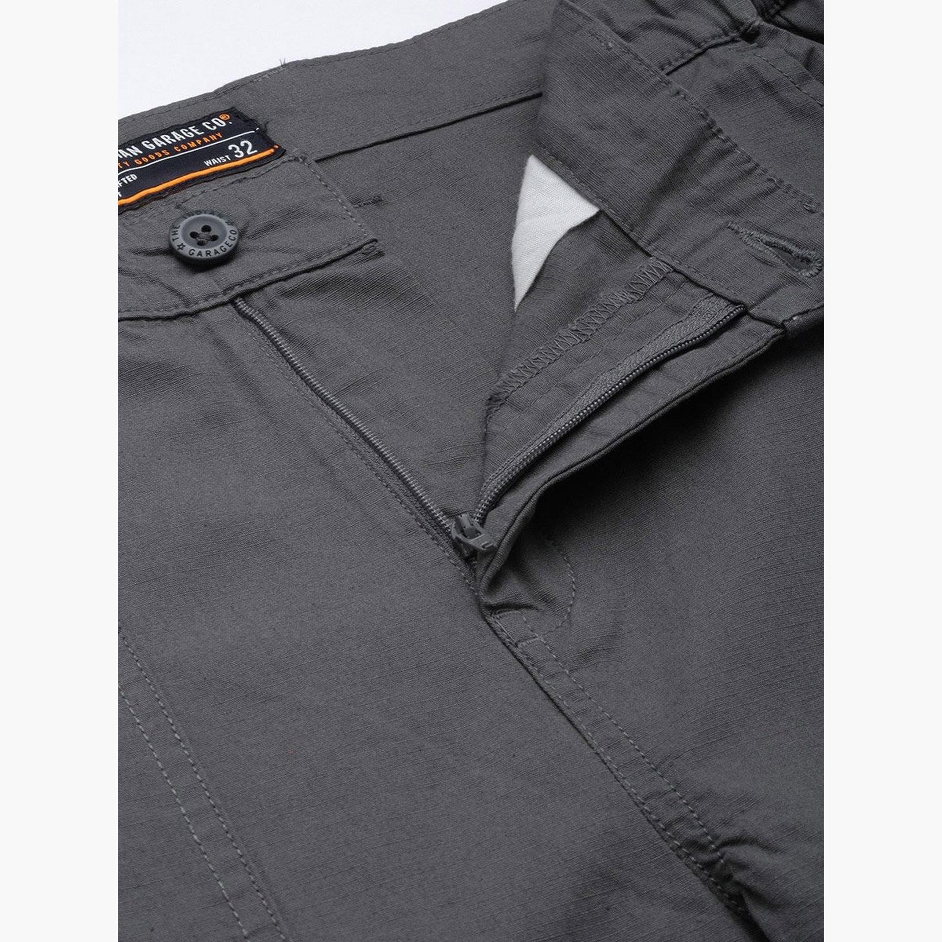 ذا انديان كراج كو × ستايلي - بنطال كارجو رمادي للرجال تصميم ضيق-men-clothing-bottoms-trousersandchinos-trousers-image-4